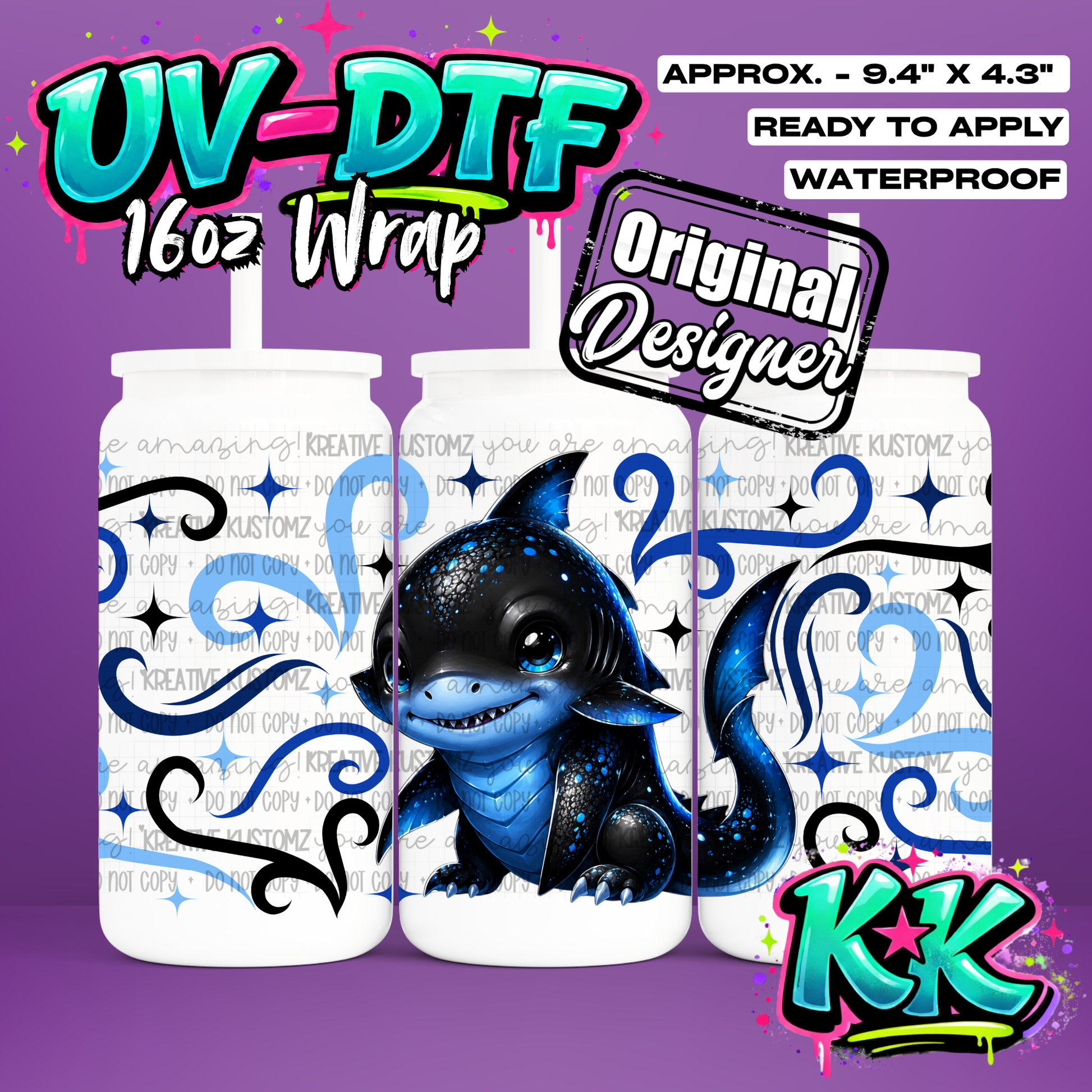 6833 | UV DTF Cup Wrap for 16oz Libbey Glass