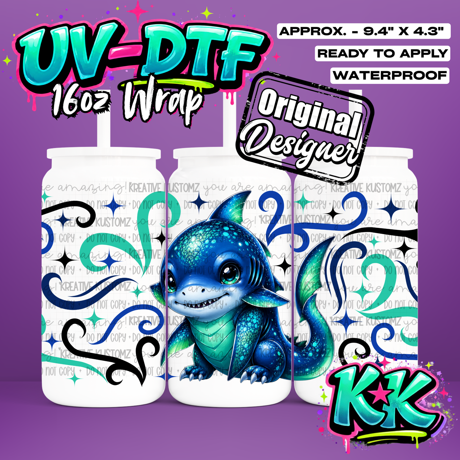 6834 | UV DTF Cup Wrap for 16oz Libbey Glass