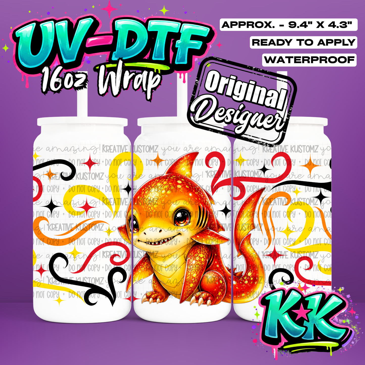 6836 | UV DTF Cup Wrap for 16oz Libbey Glass