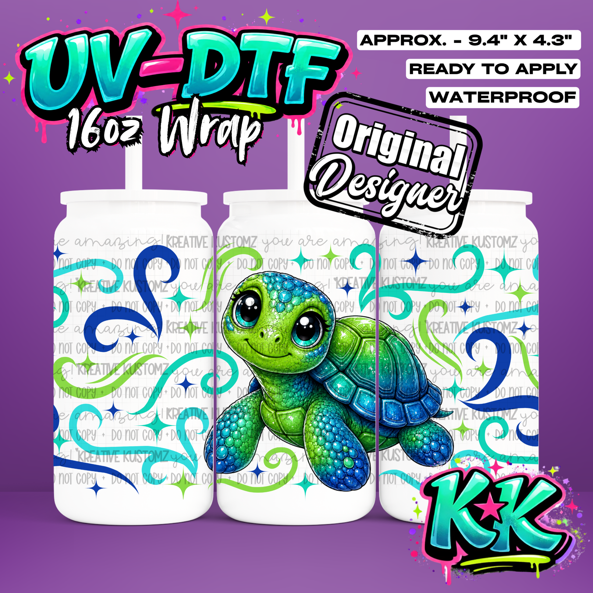 6840 | UV DTF Cup Wrap for 16oz Libbey Glass