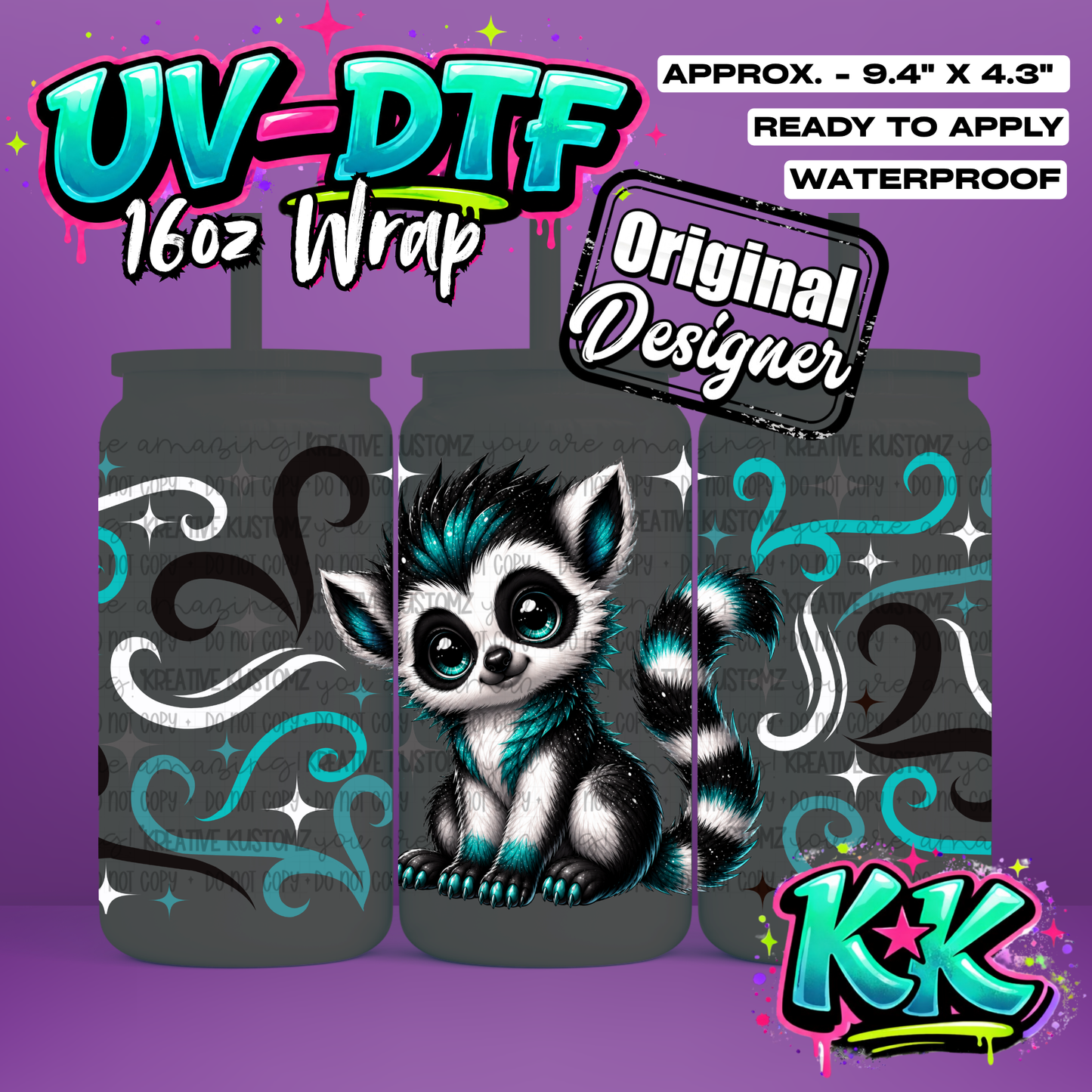 6844 | UV DTF Cup Wrap for 16oz Libbey Glass