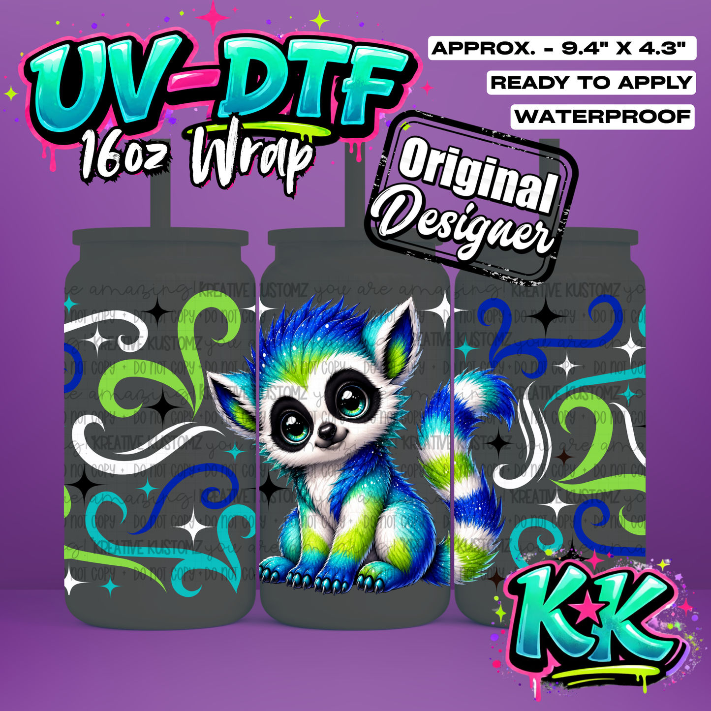6845 | UV DTF Cup Wrap for 16oz Libbey Glass