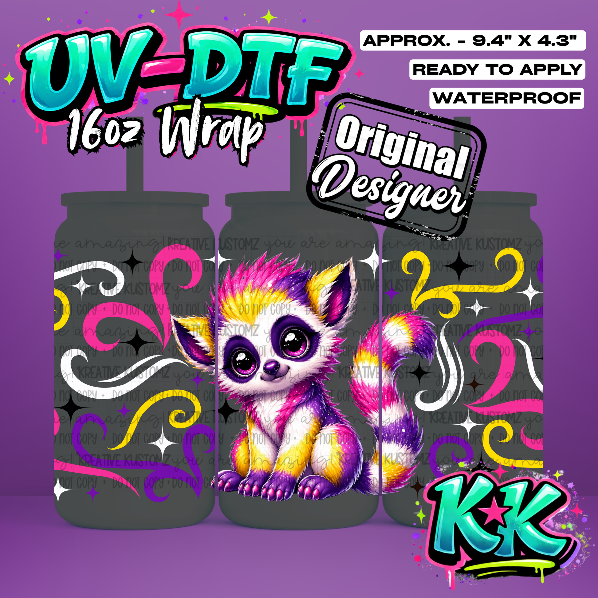 6846 | UV DTF Cup Wrap for 16oz Libbey Glass