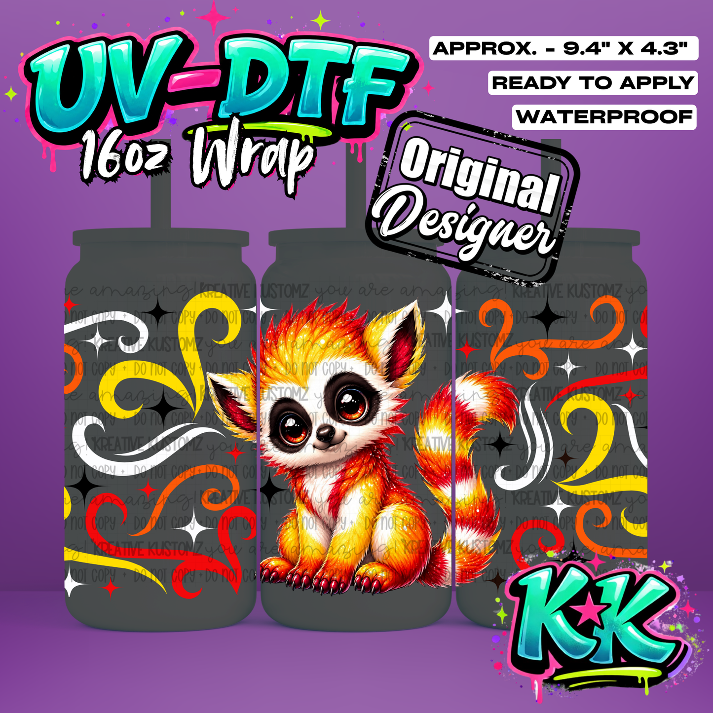 6847 | UV DTF Cup Wrap for 16oz Libbey Glass