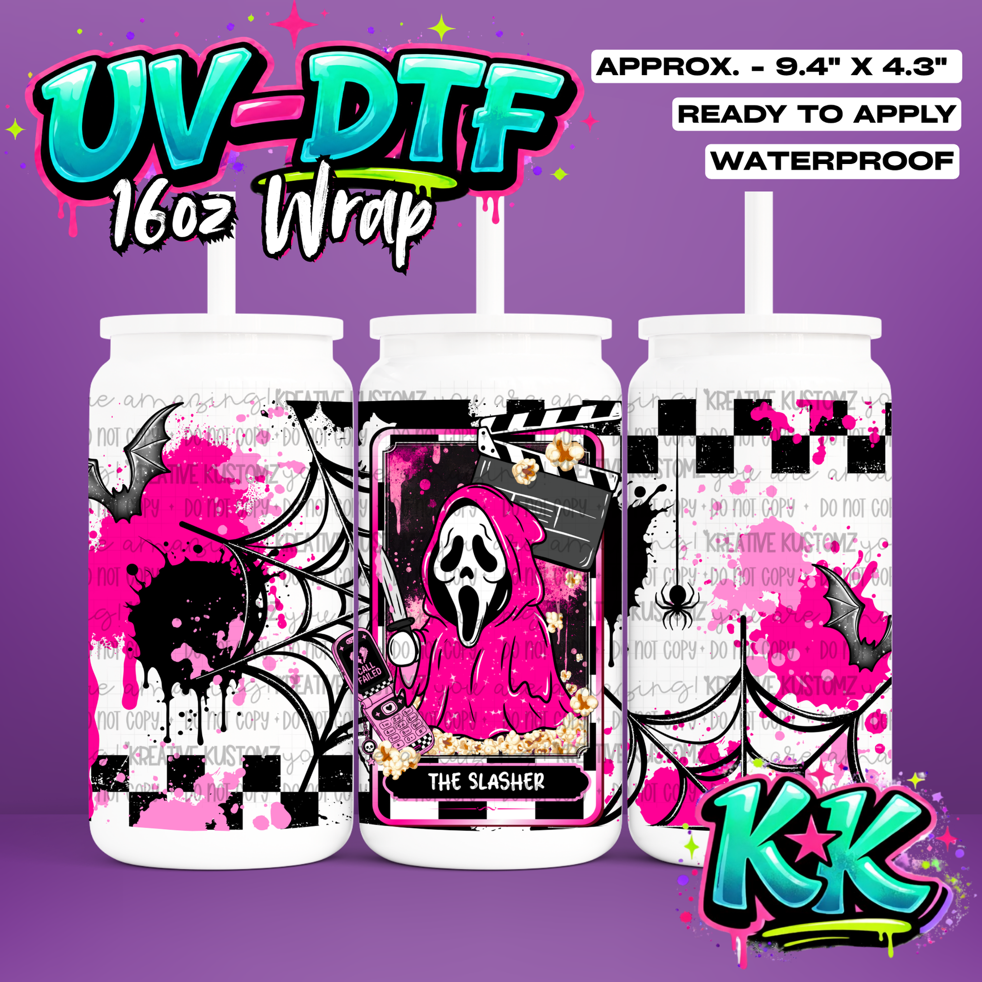 6849 | UV DTF Cup Wrap for 16oz Libbey Glass