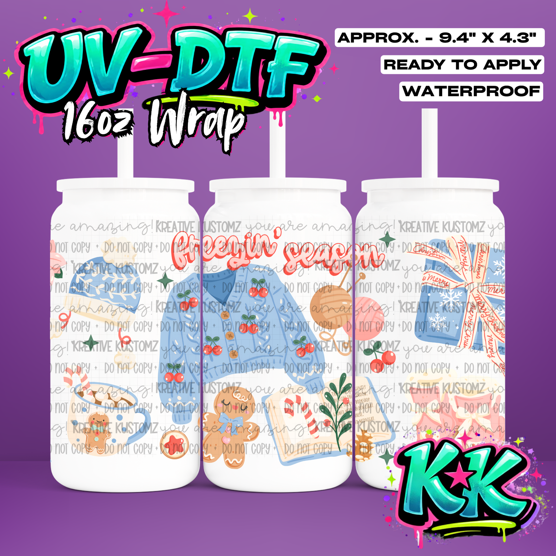 6850 | UV DTF Cup Wrap for 16oz Libbey Glass
