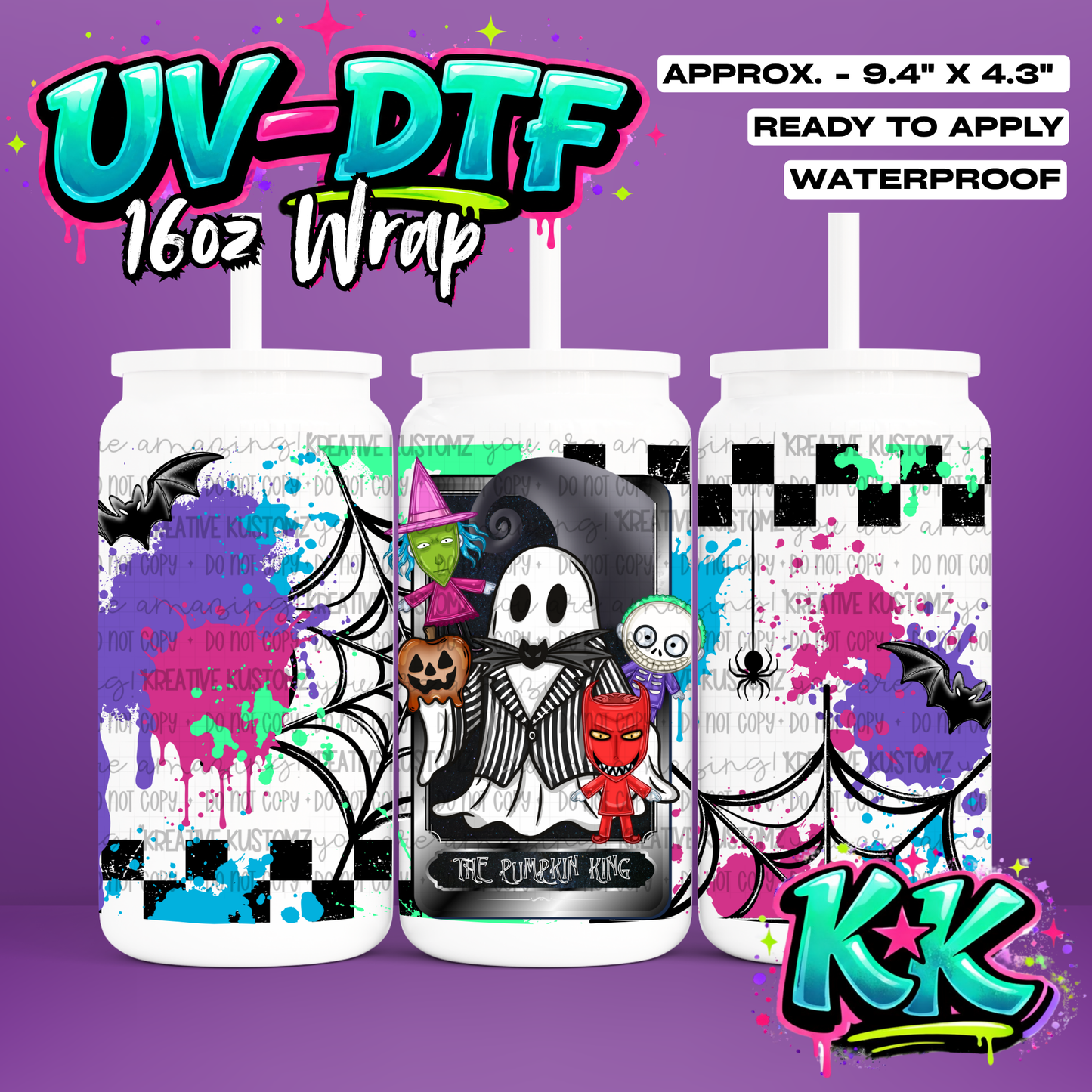 6852 | UV DTF Cup Wrap for 16oz Libbey Glass