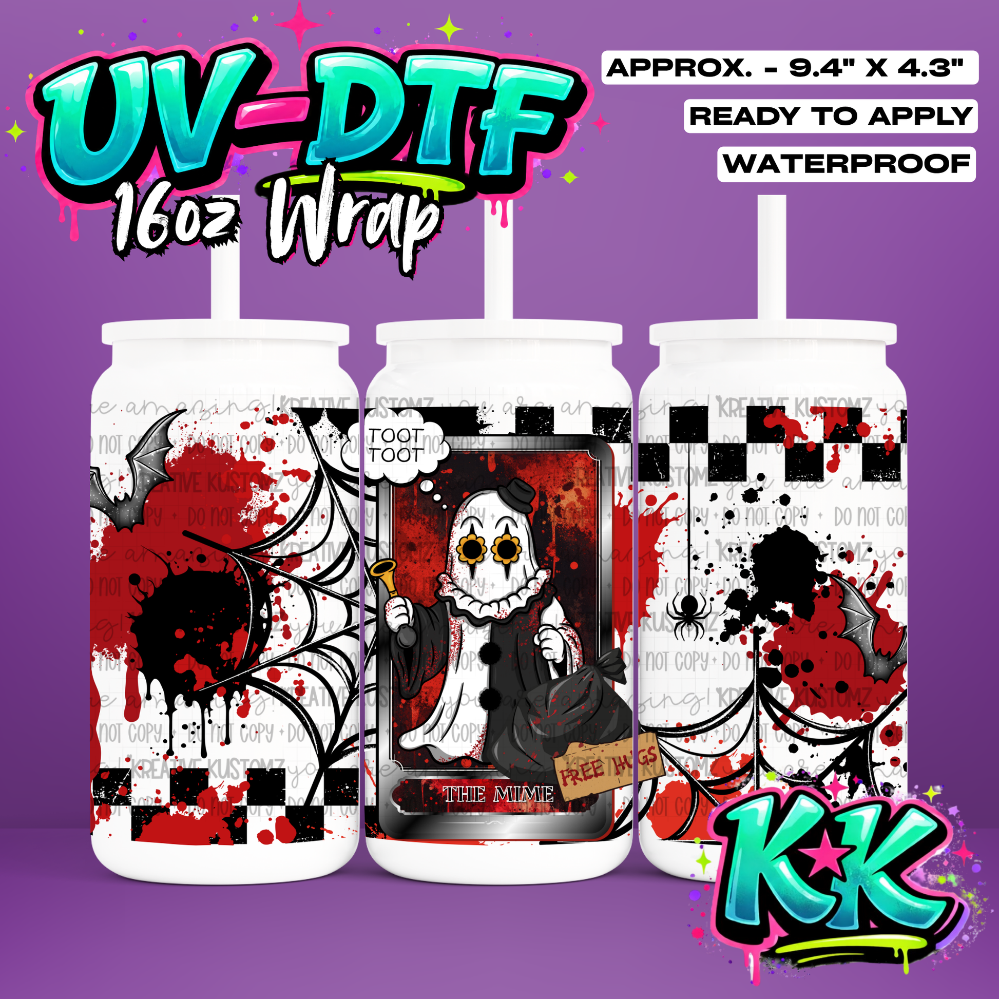 6853 | UV DTF Cup Wrap for 16oz Libbey Glass