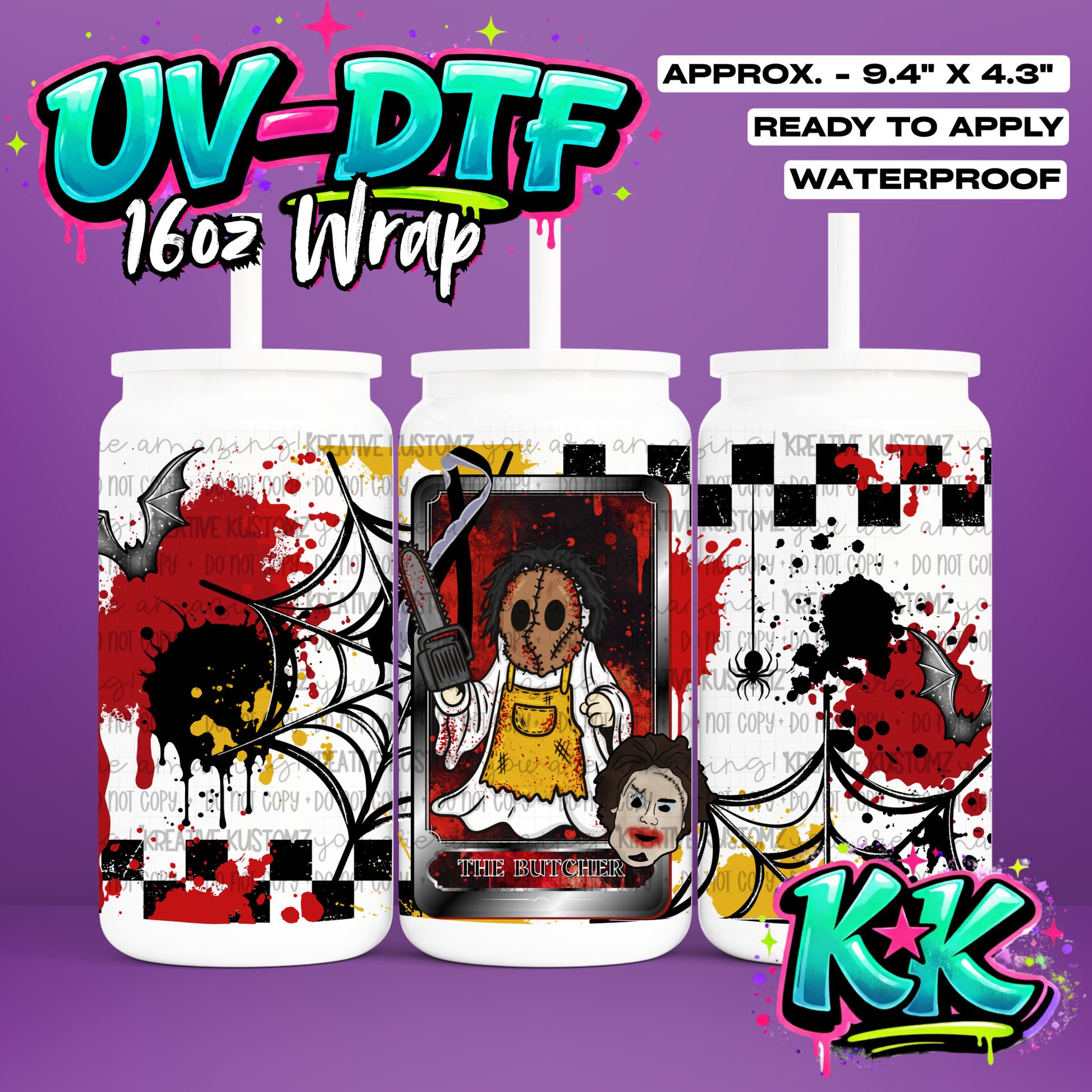 6855 | UV DTF Cup Wrap for 16oz Libbey Glass