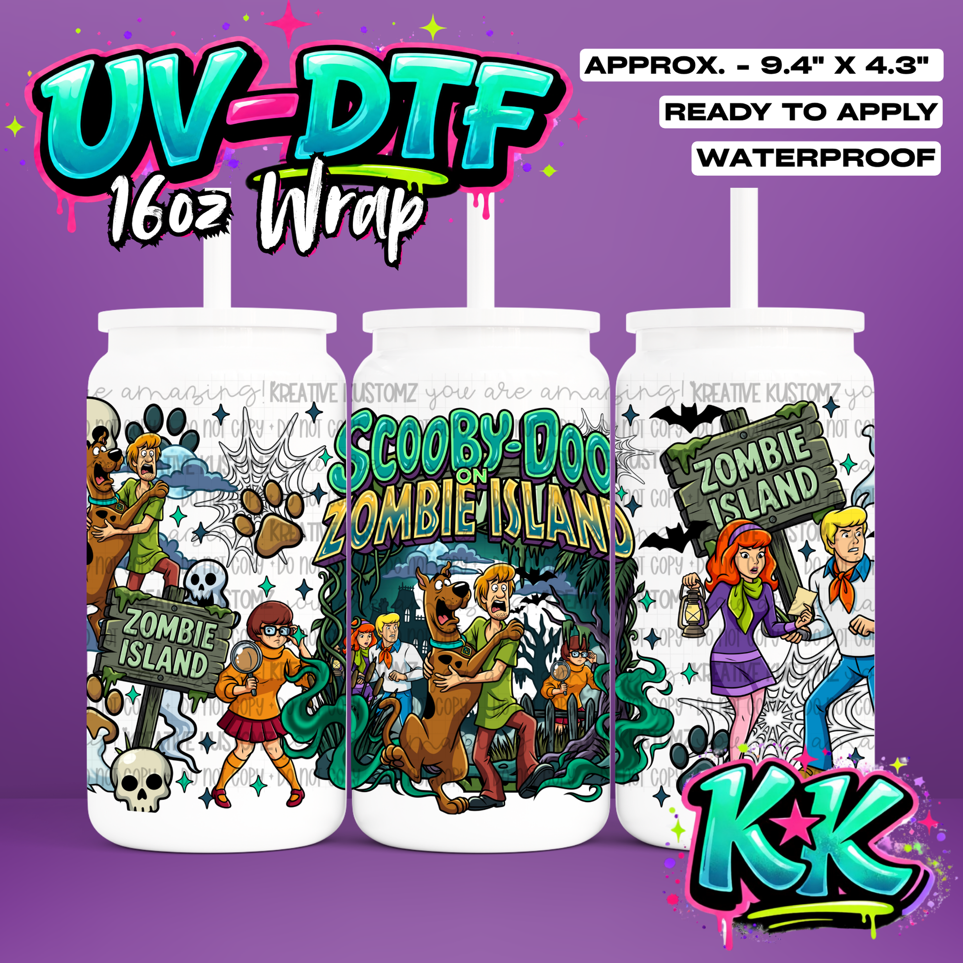 6859 | UV DTF Cup Wrap for 16oz Libbey Glass