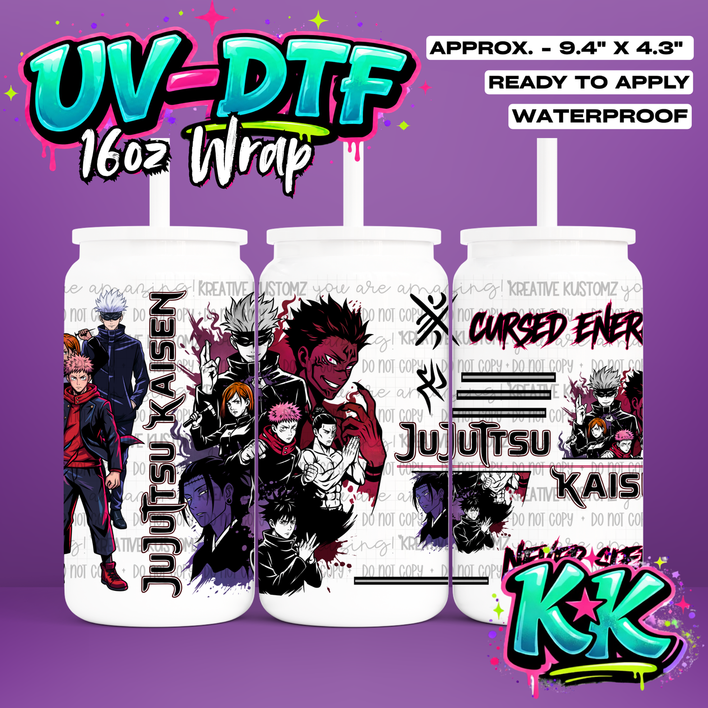 6861 | UV DTF Cup Wrap for 16oz Libbey Glass