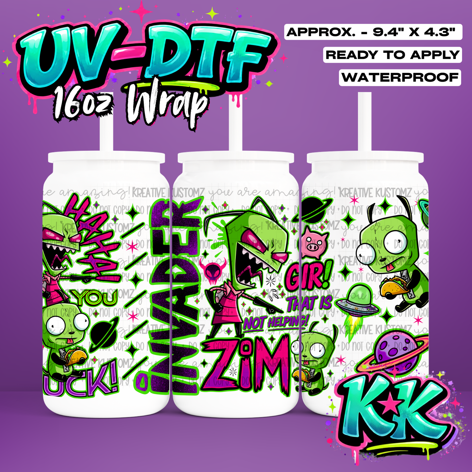 6863 | UV DTF Cup Wrap for 16oz Libbey Glass