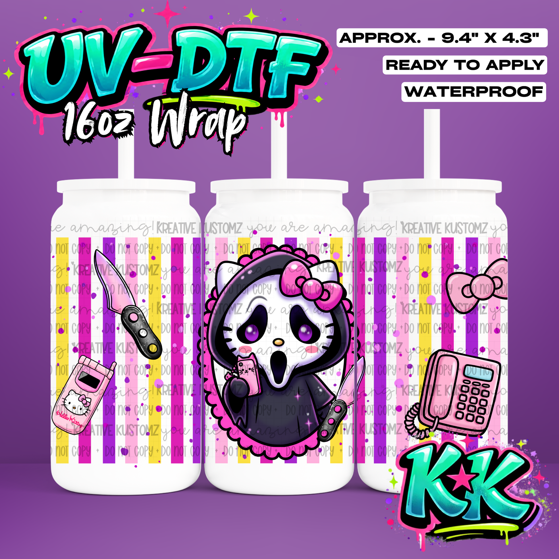 6867 | UV DTF Cup Wrap for 16oz Libbey Glass