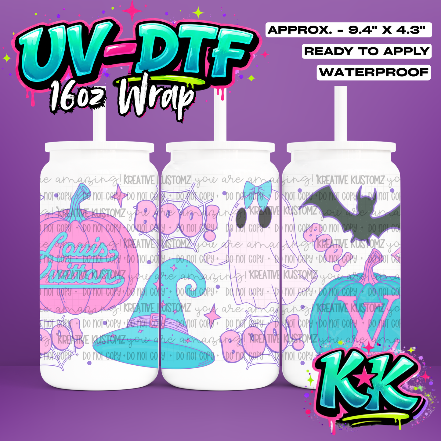 6872 | UV DTF Cup Wrap for 16oz Libbey Glass