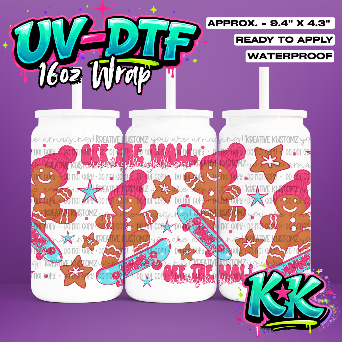 6878 | UV DTF Cup Wrap for 16oz Libbey Glass