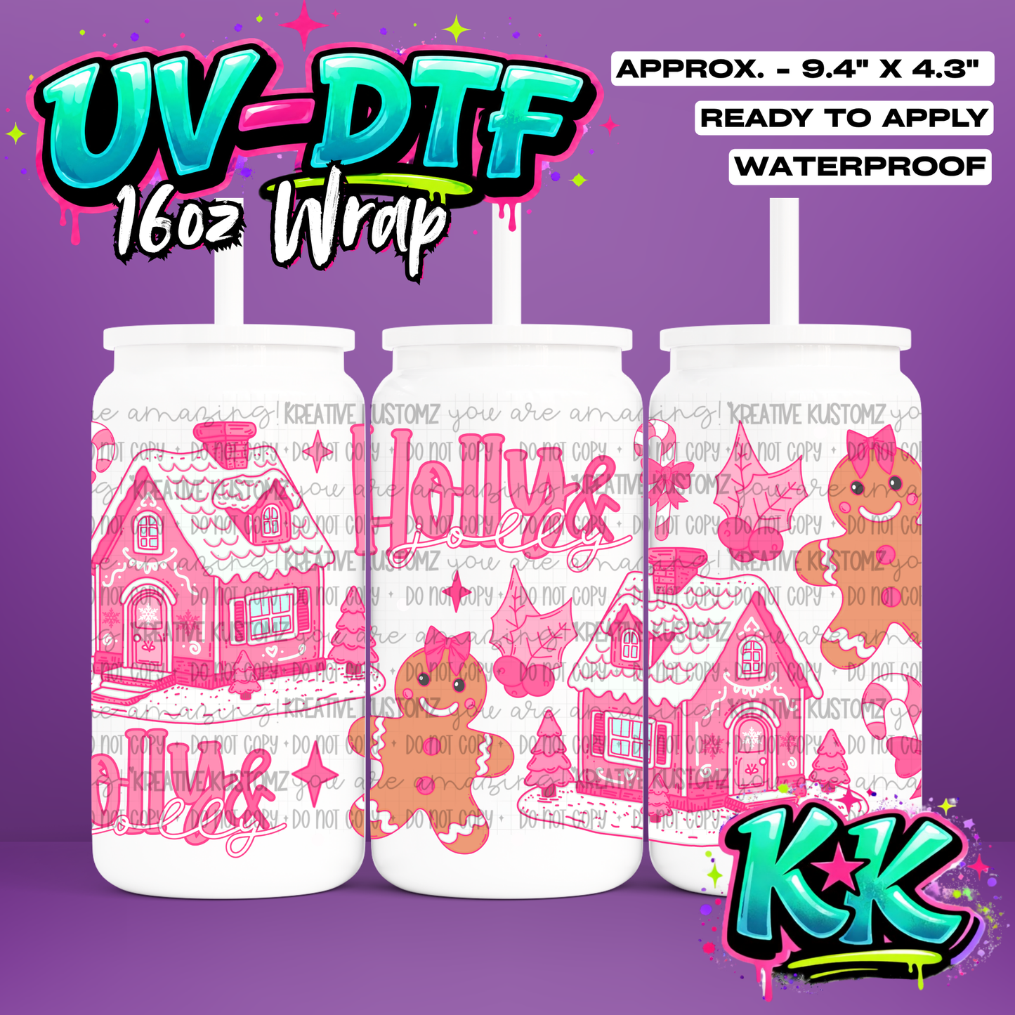6880 | UV DTF Cup Wrap for 16oz Libbey Glass