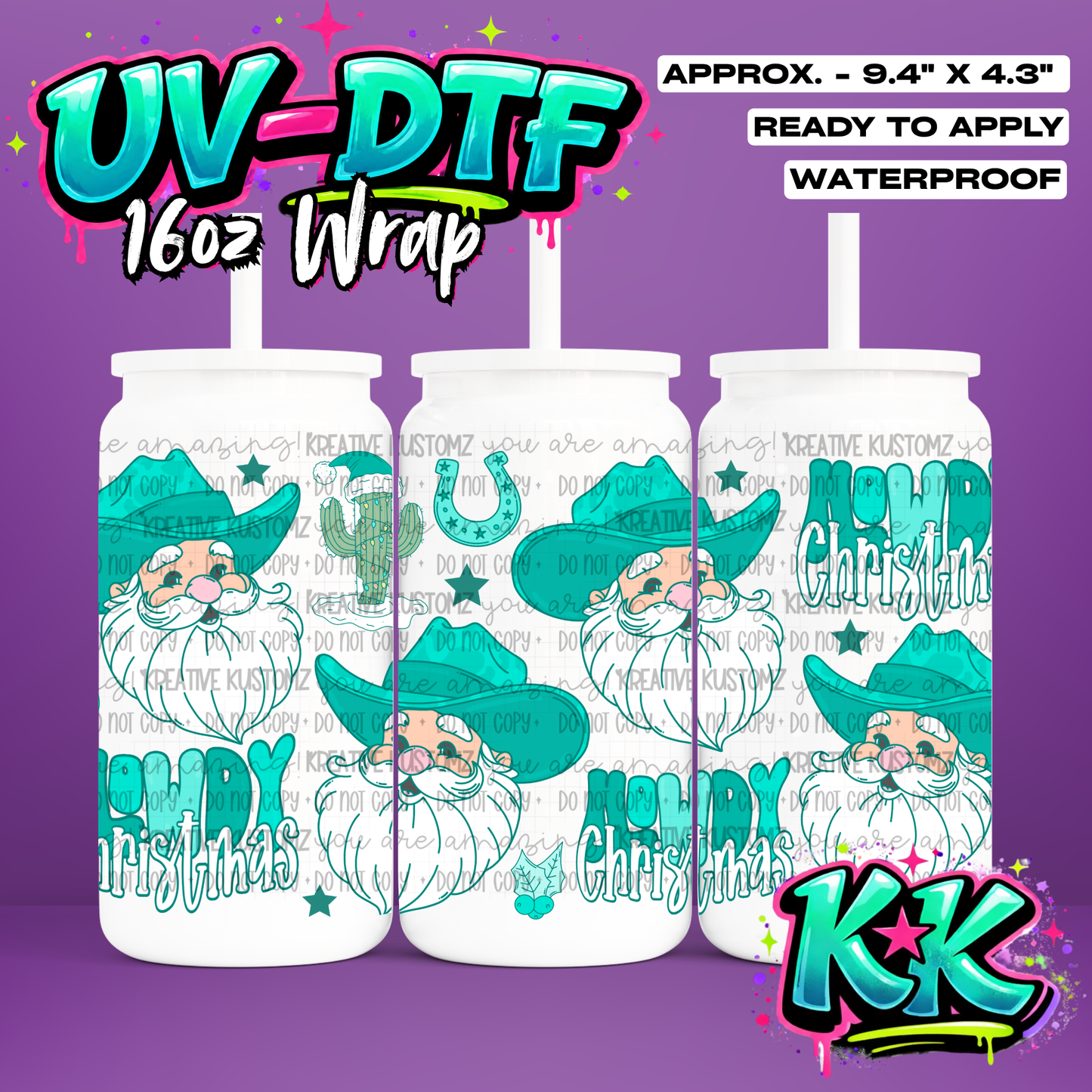 6881 | UV DTF Cup Wrap for 16oz Libbey Glass