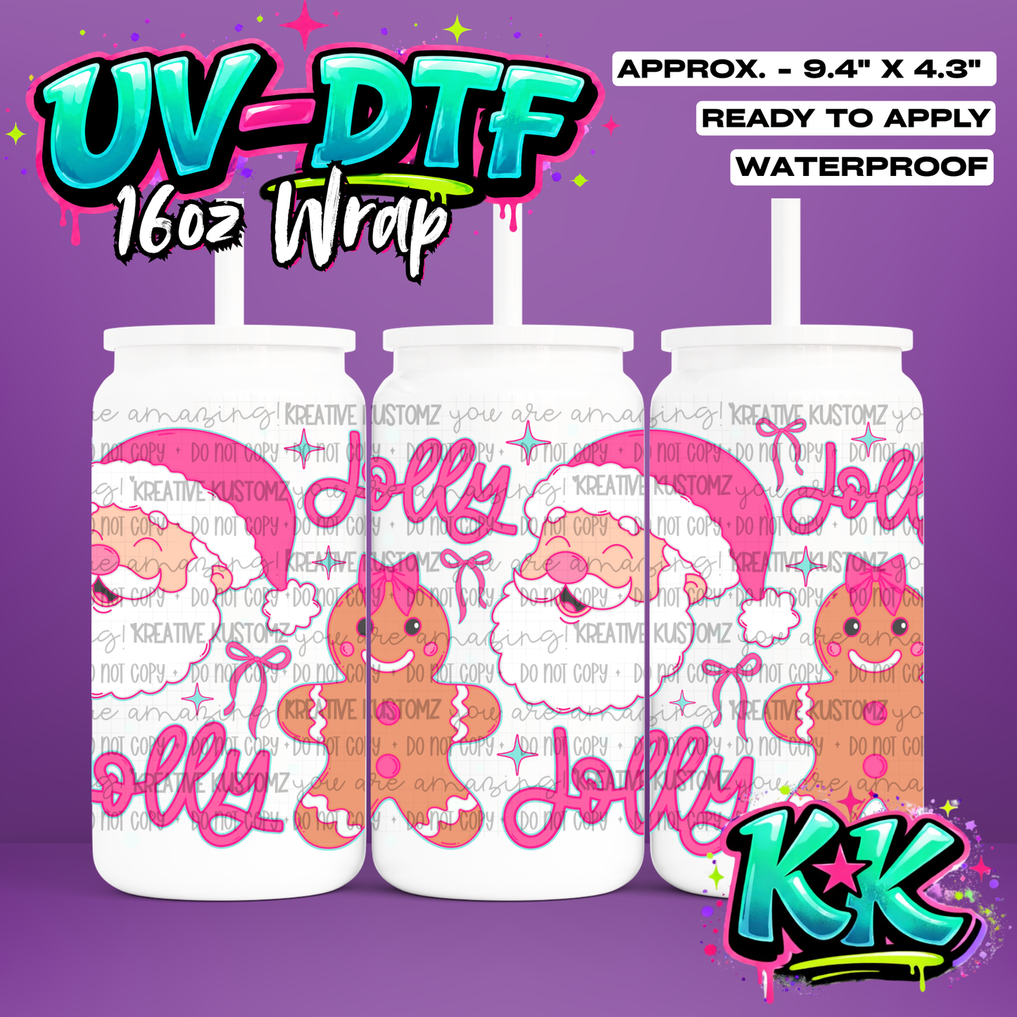6883 | UV DTF Cup Wrap for 16oz Libbey Glass