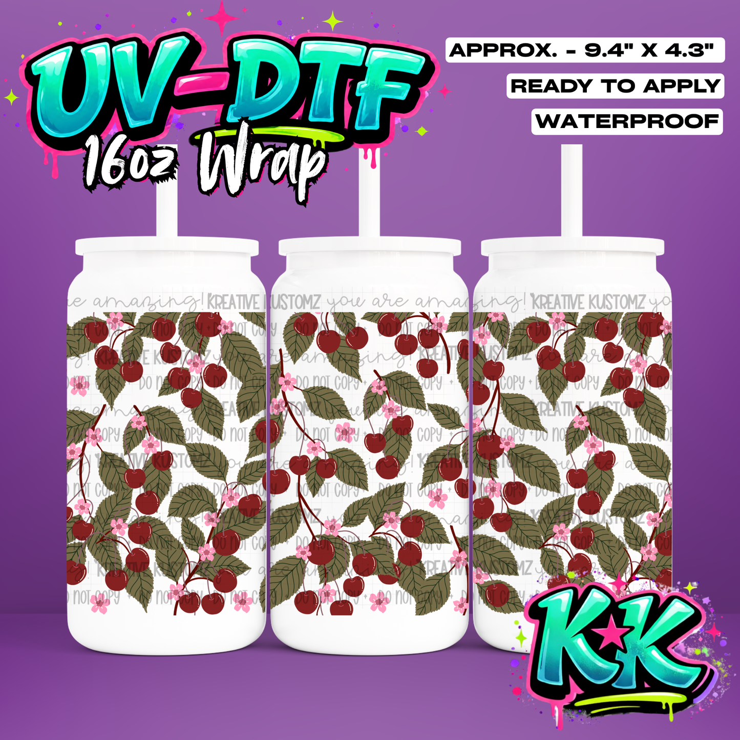 6886 | UV DTF Cup Wrap for 16oz Libbey Glass