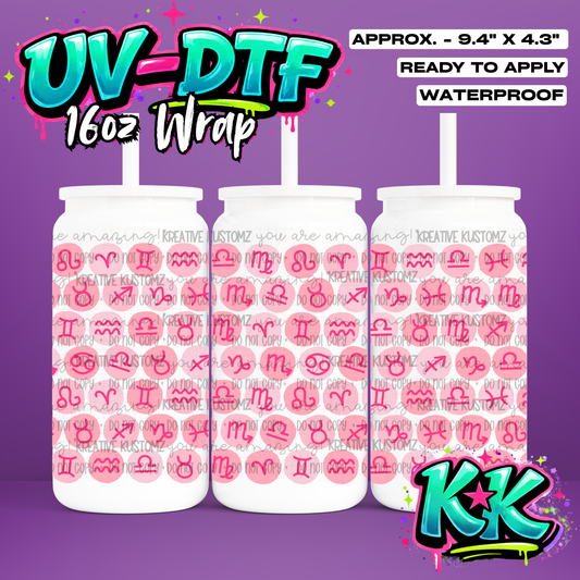 6887 | UV DTF Cup Wrap for 16oz Libbey Glass