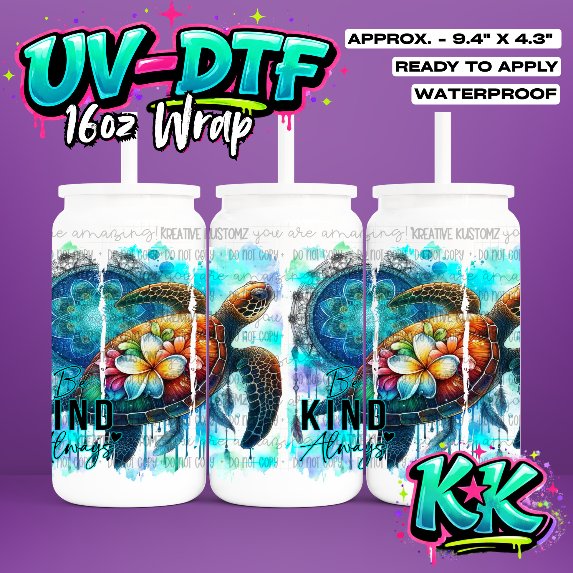 6899 | UV DTF Cup Wrap for 16oz Libbey Glass