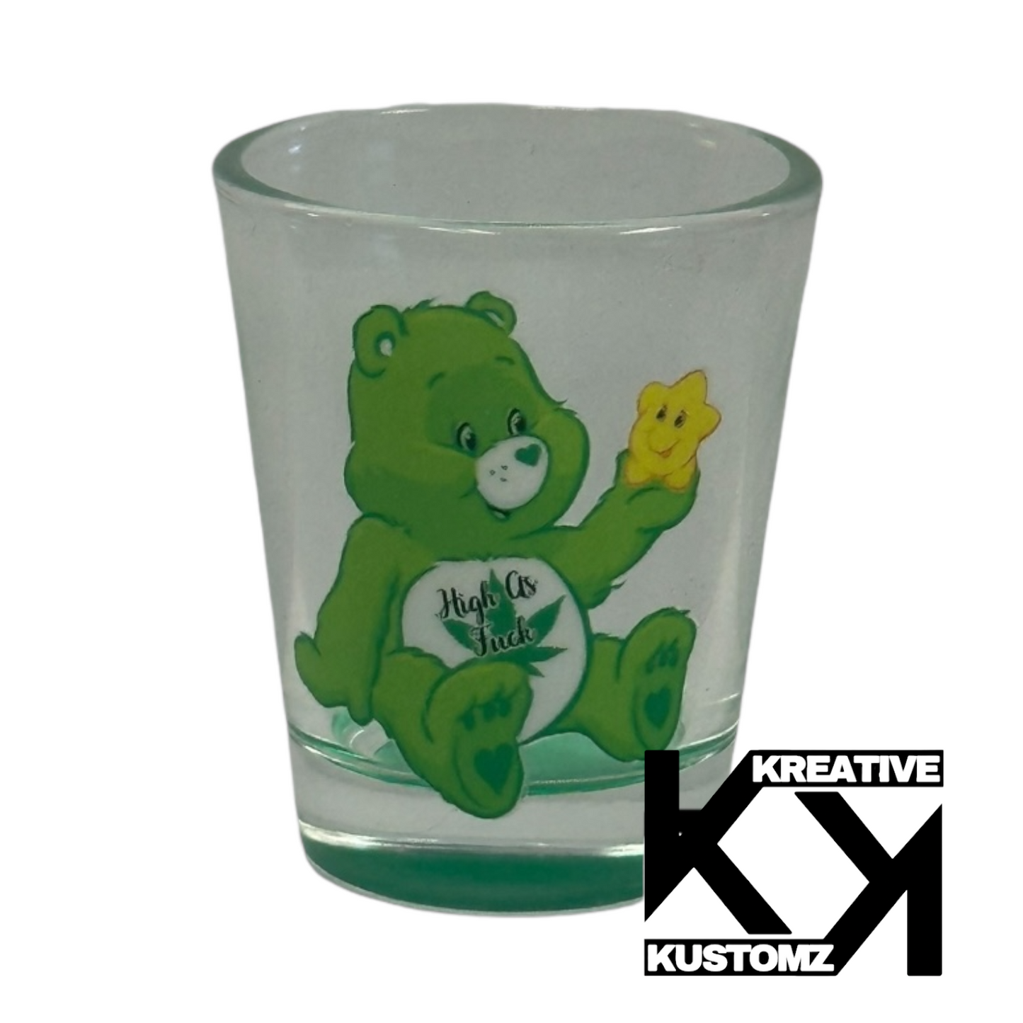 Naughty Green Bear Shot Glass