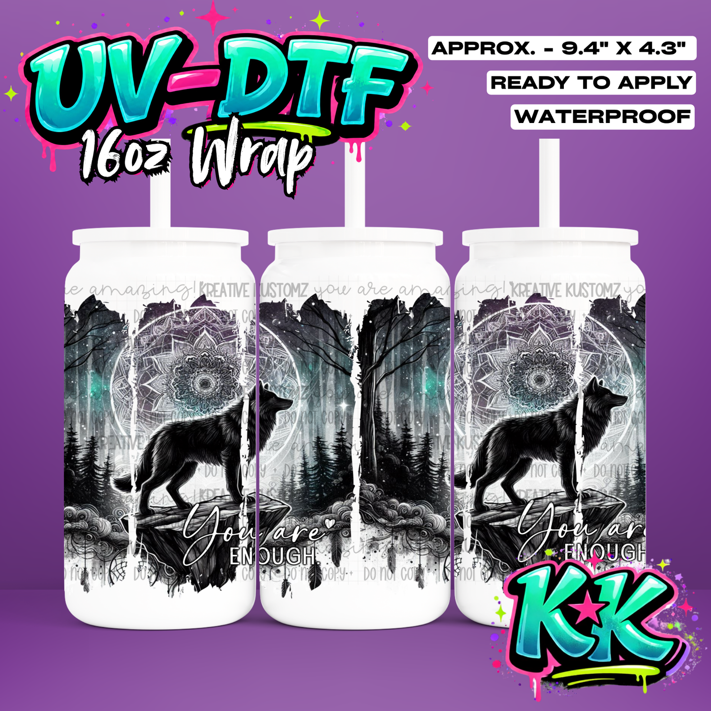 6900 | UV DTF Cup Wrap for 16oz Libbey Glass
