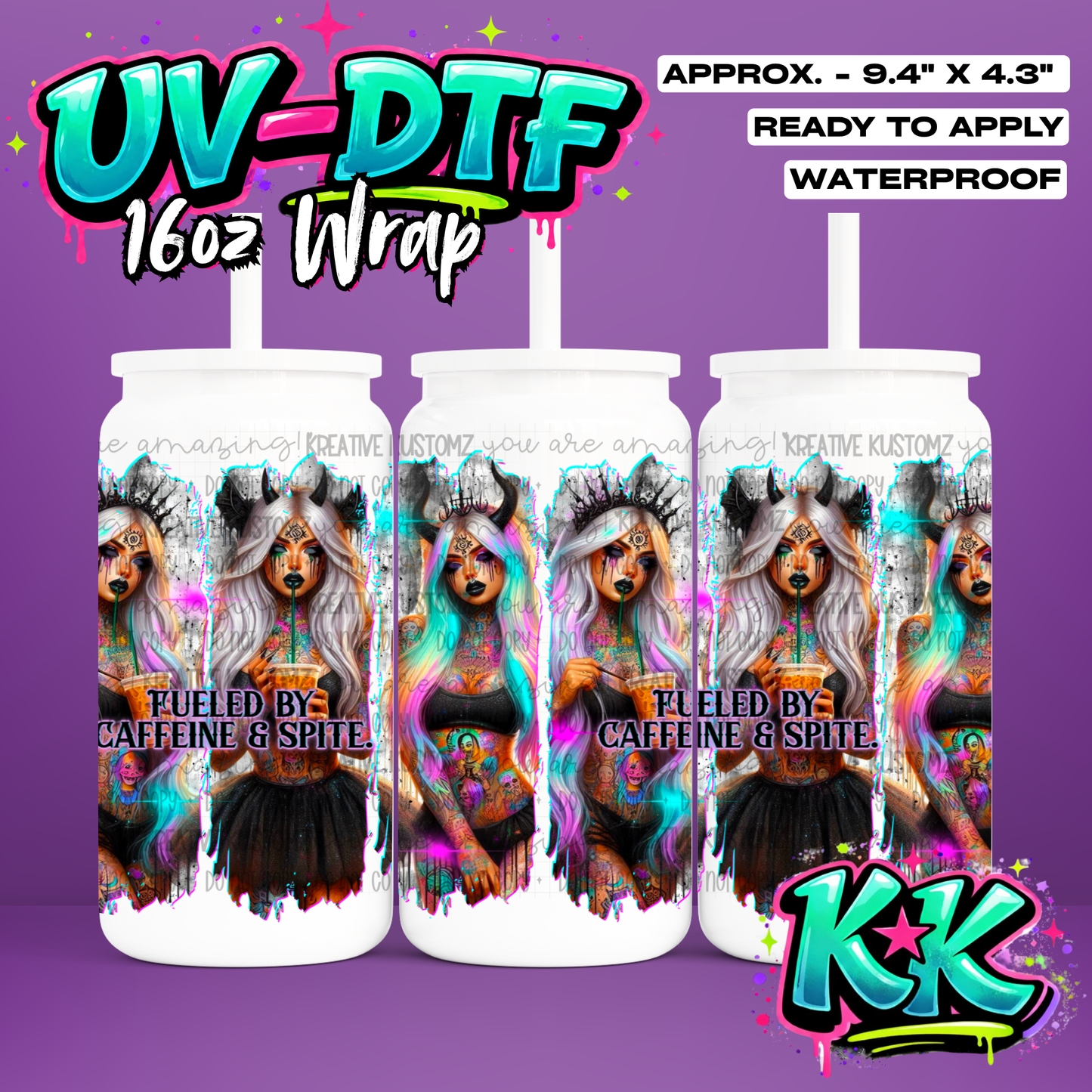 6903 | UV DTF Cup Wrap for 16oz Libbey Glass