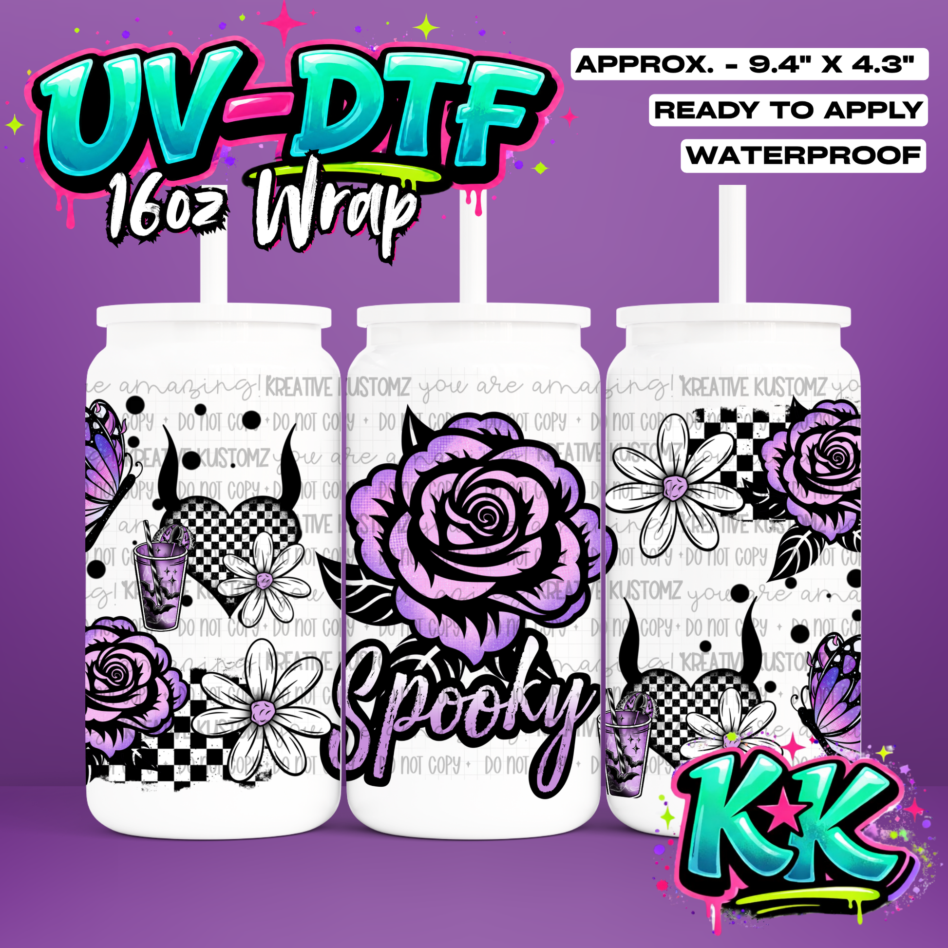 6905 | UV DTF Cup Wrap for 16oz Libbey Glass