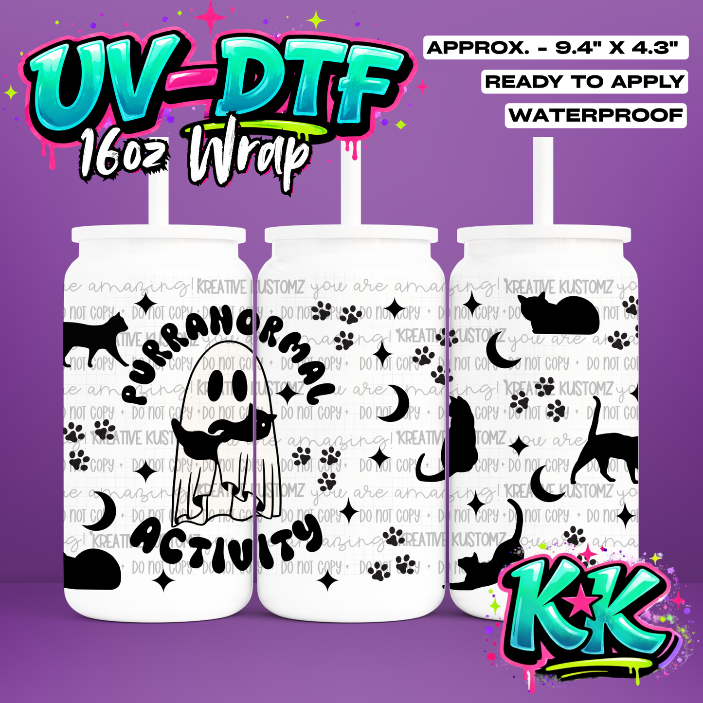 6909 | UV DTF Cup Wrap for 16oz Libbey Glass