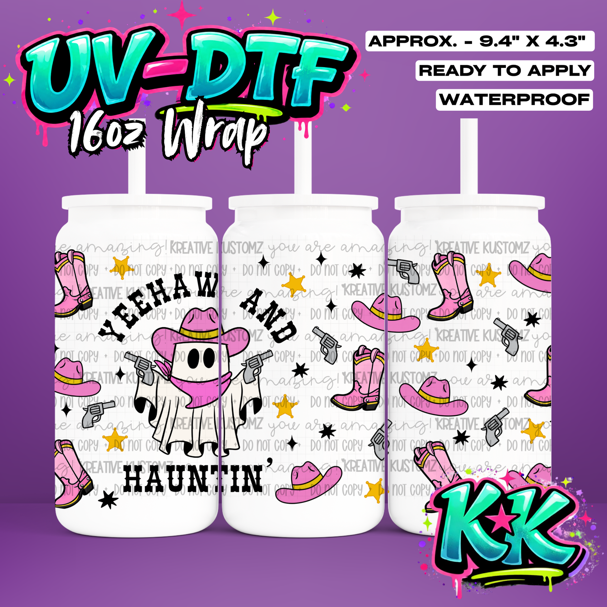 6910 | UV DTF Cup Wrap for 16oz Libbey Glass