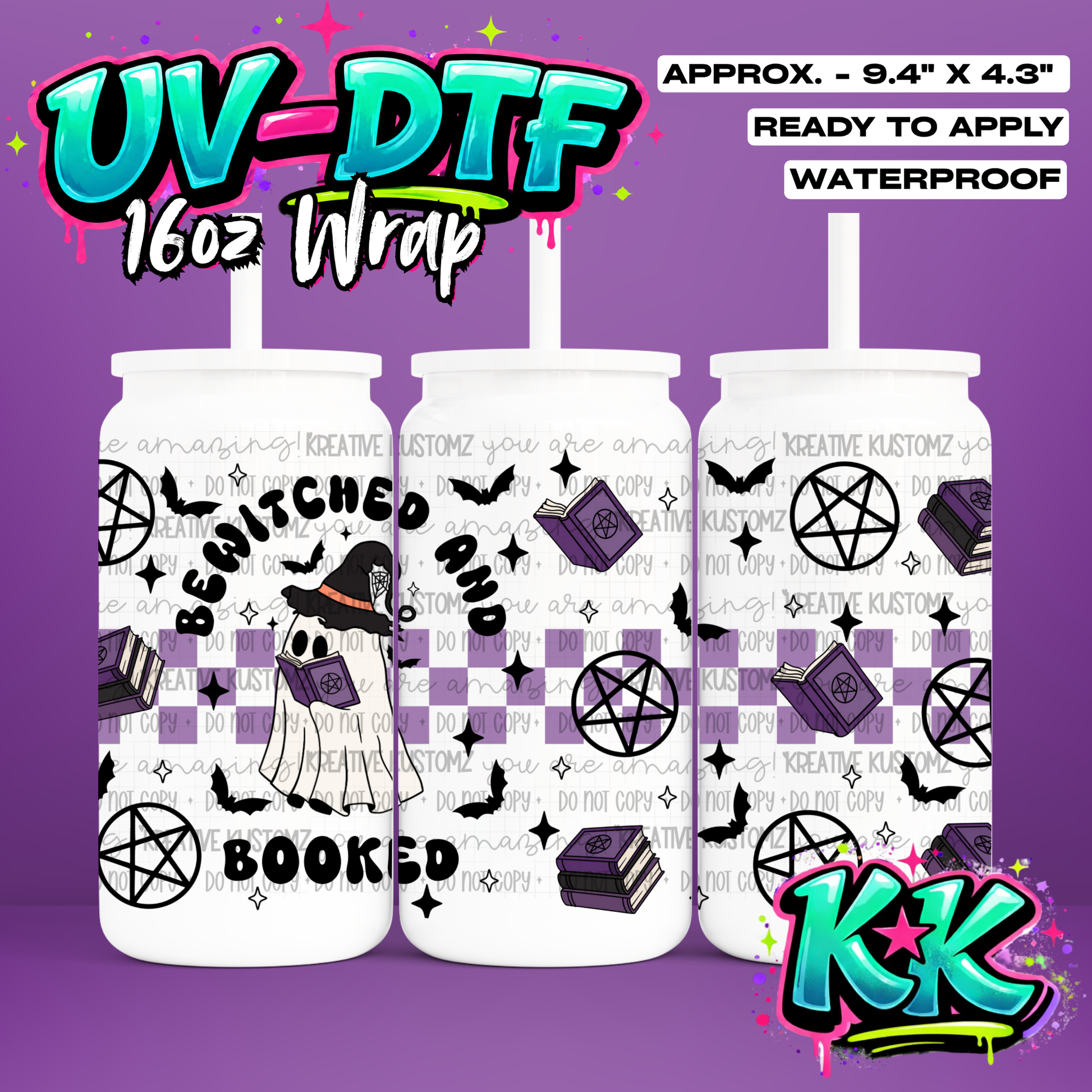 6911 | UV DTF Cup Wrap for 16oz Libbey Glass