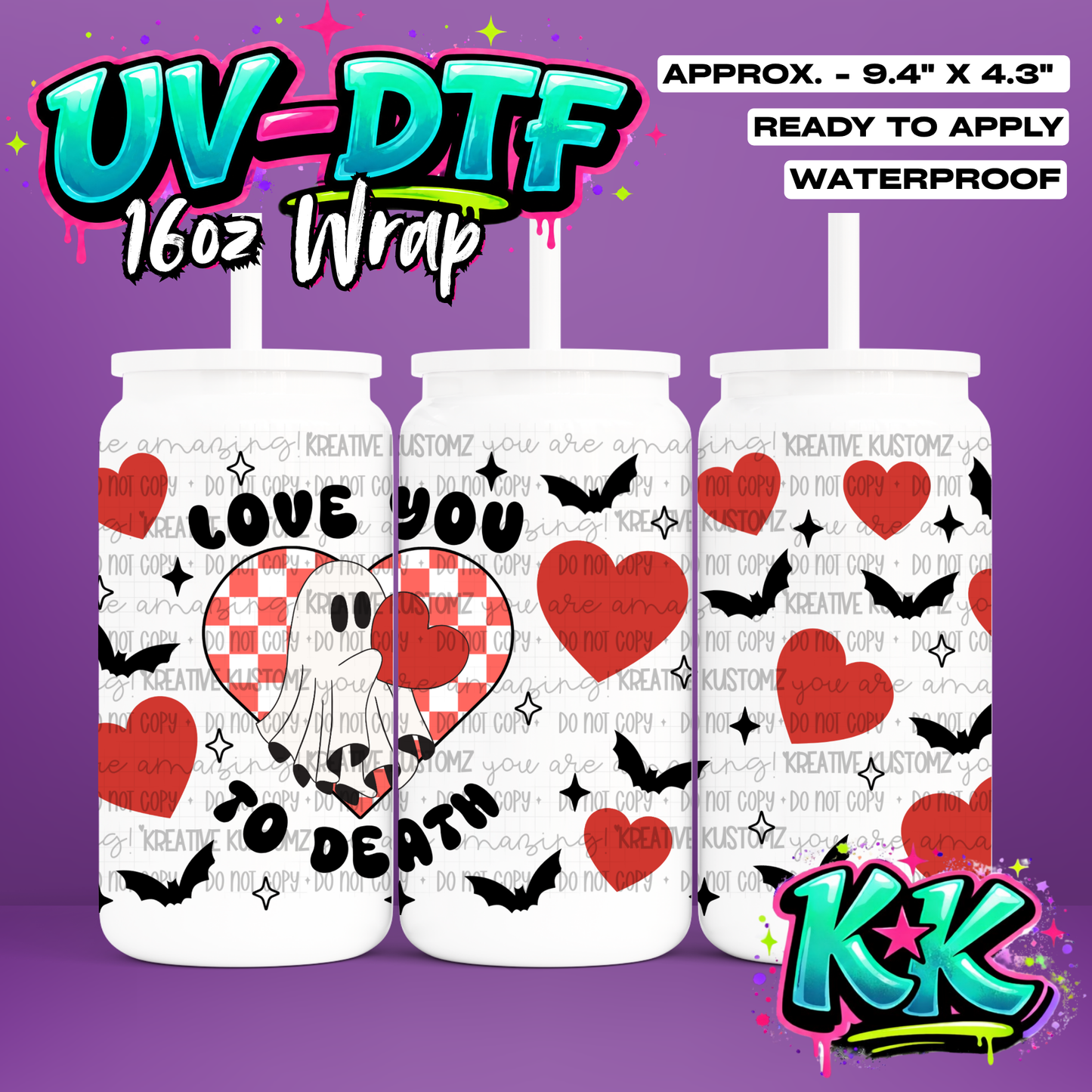 6912 | UV DTF Cup Wrap for 16oz Libbey Glass