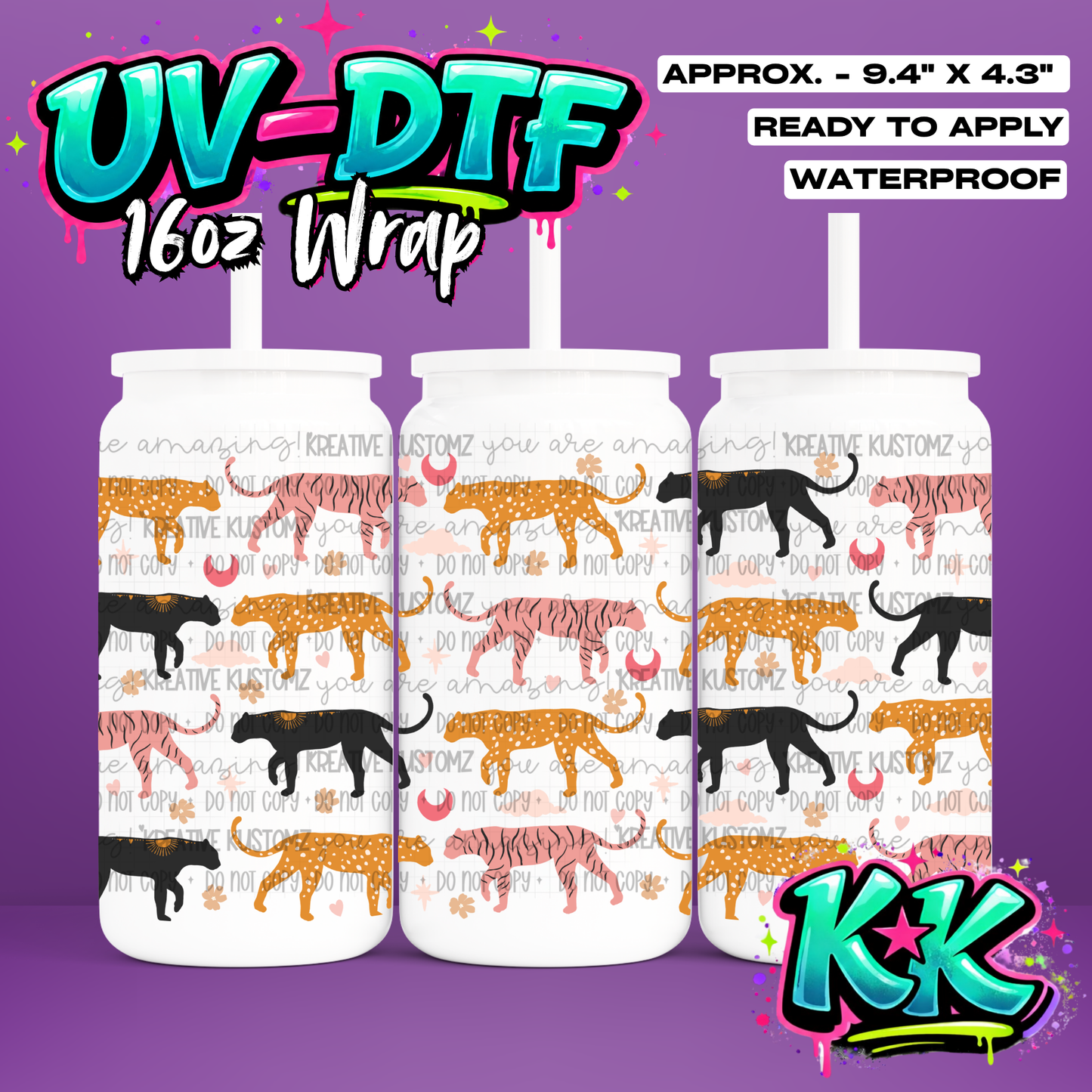 6920 | UV DTF Cup Wrap for 16oz Libbey Glass