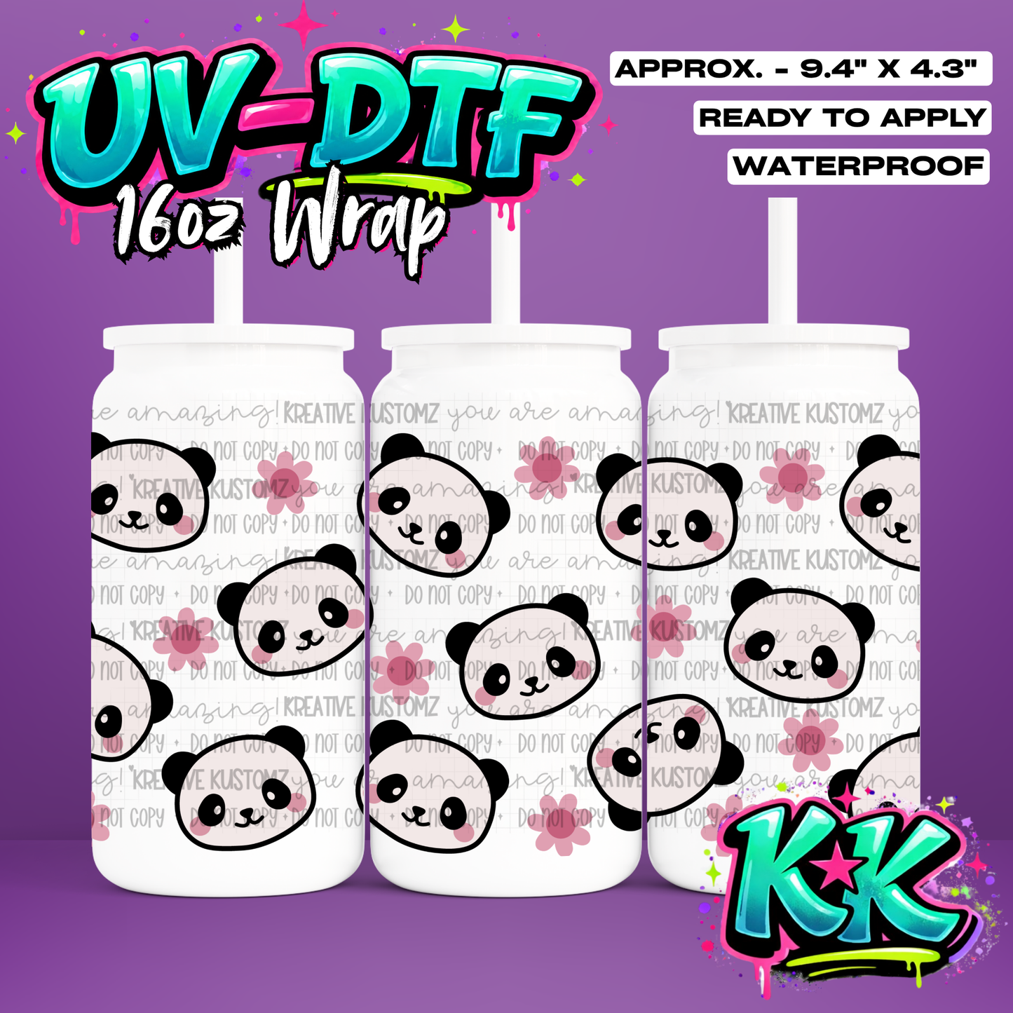 6922 | UV DTF Cup Wrap for 16oz Libbey Glass