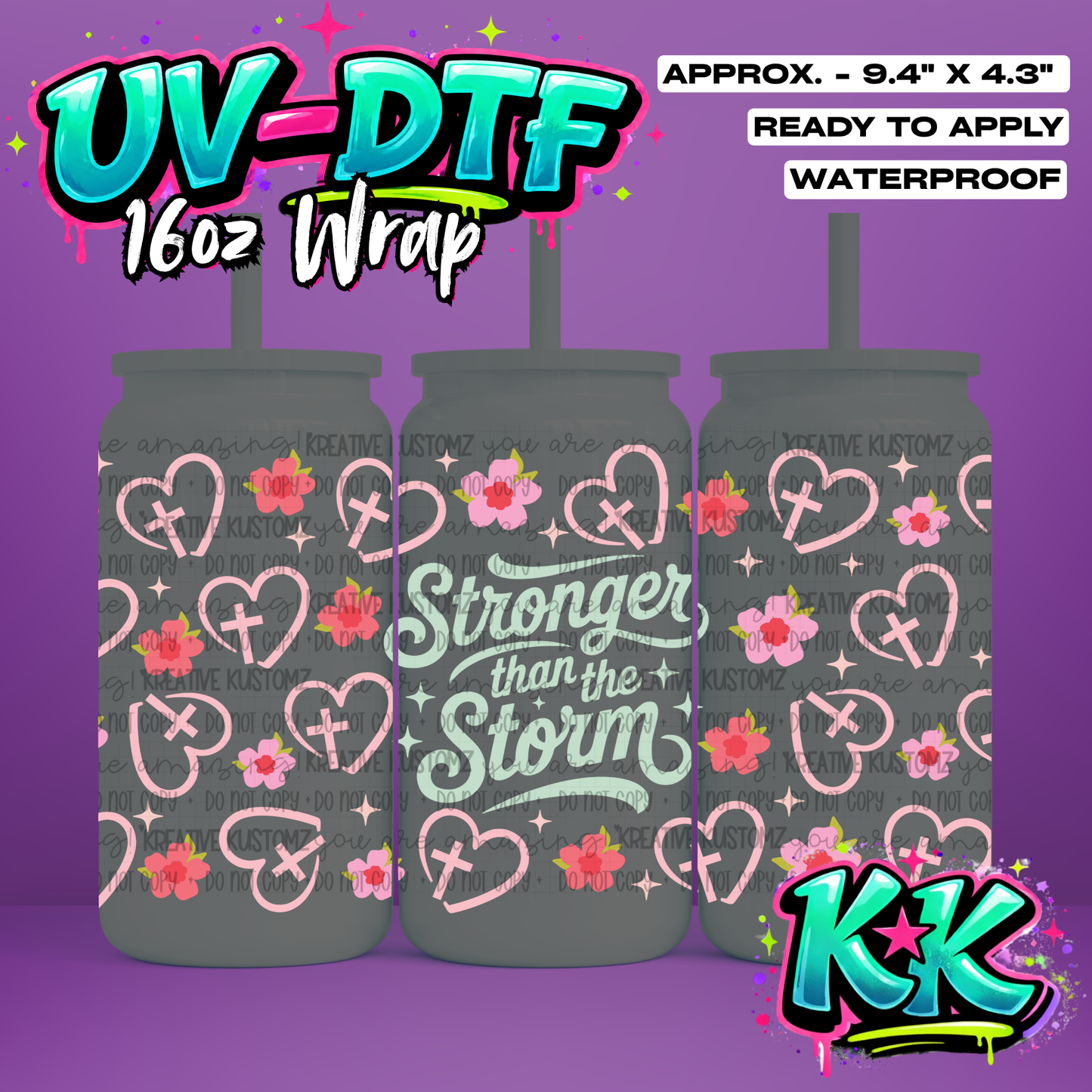 6926 | UV DTF Cup Wrap for 16oz Libbey Glass