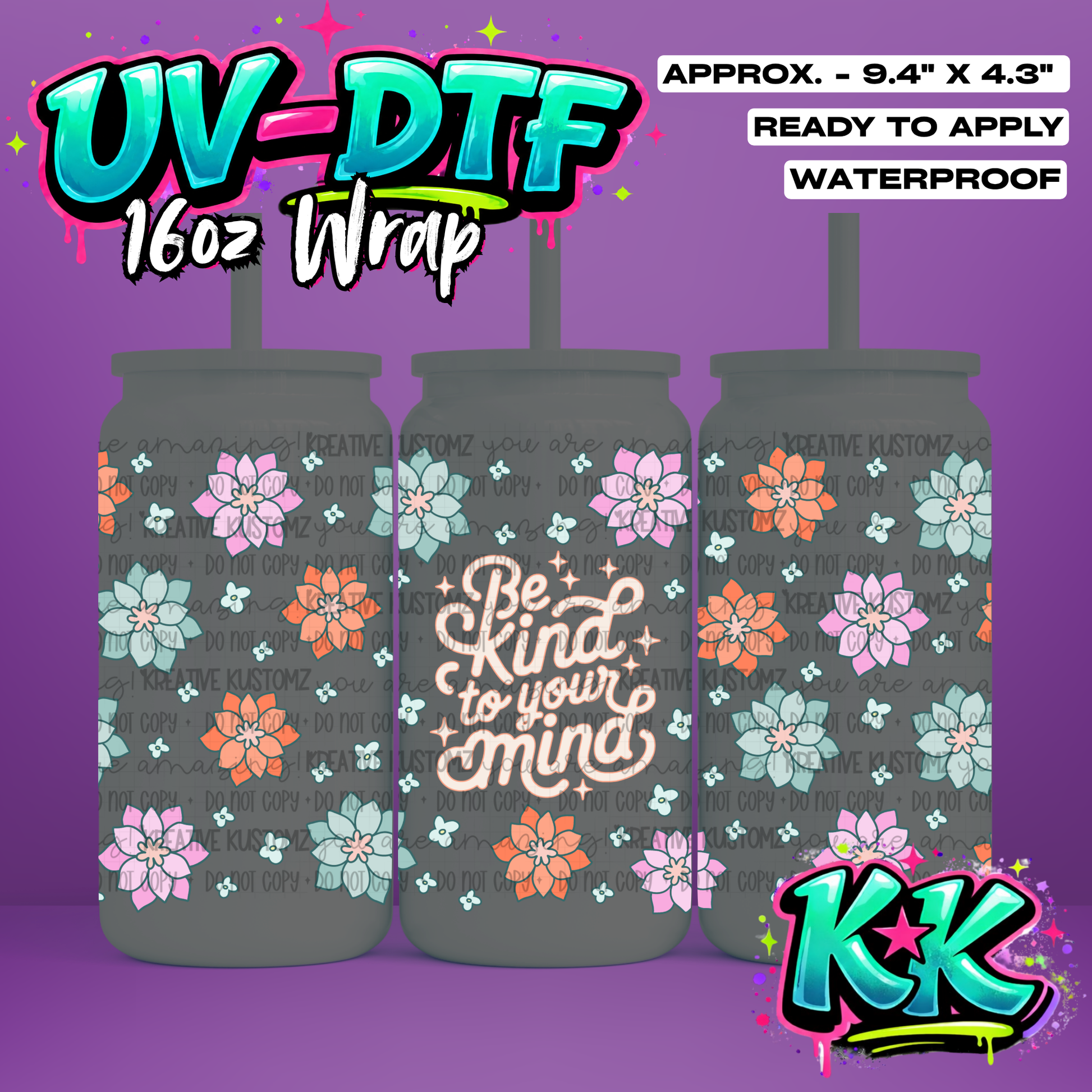 6928 | UV DTF Cup Wrap for 16oz Libbey Glass