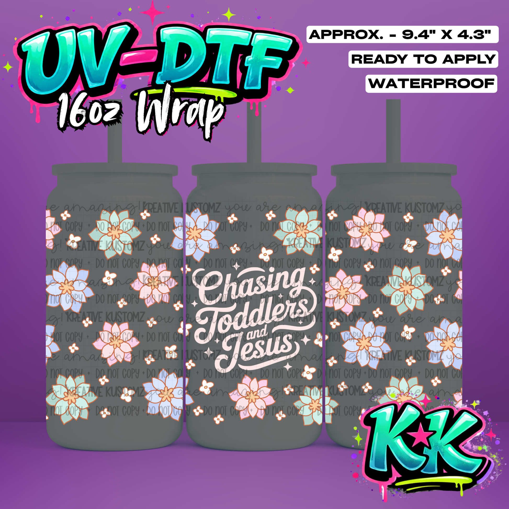 6929 | UV DTF Cup Wrap for 16oz Libbey Glass
