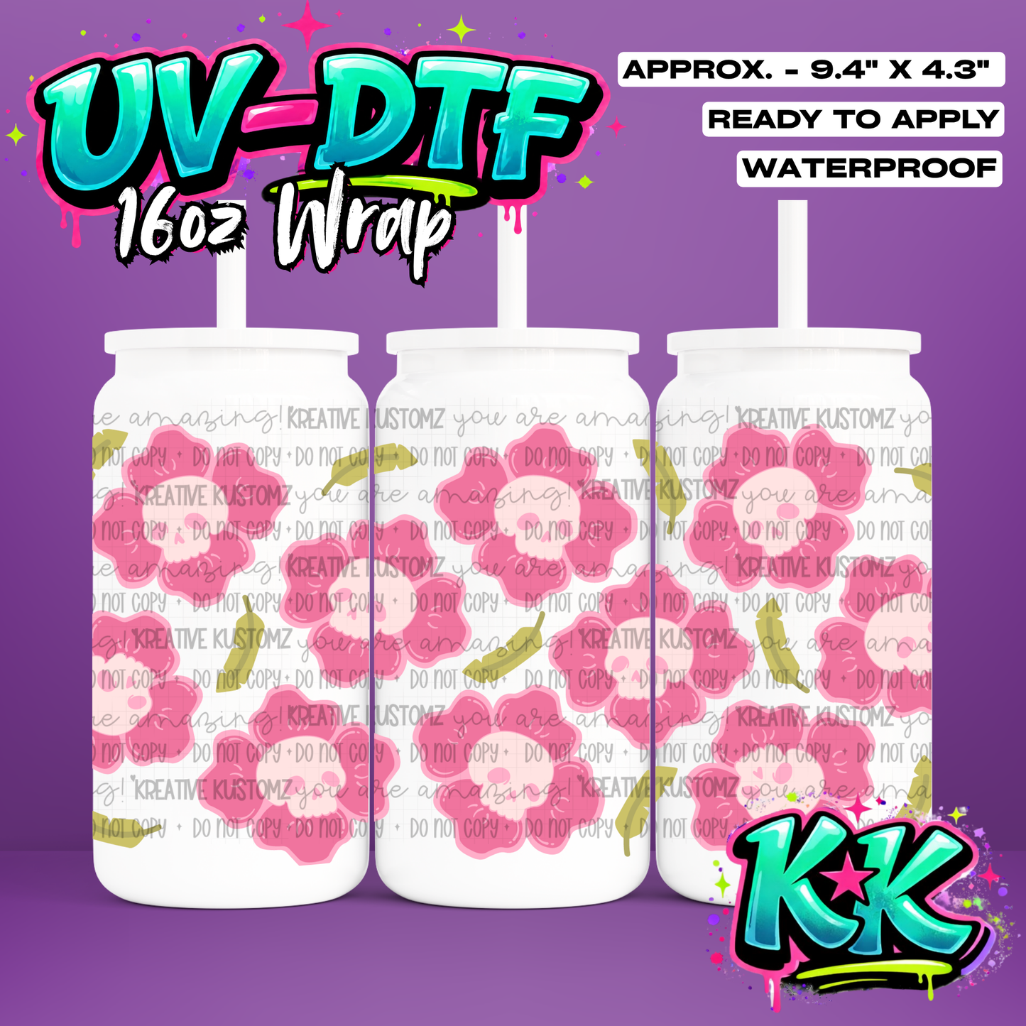 6931 | UV DTF Cup Wrap for 16oz Libbey Glass