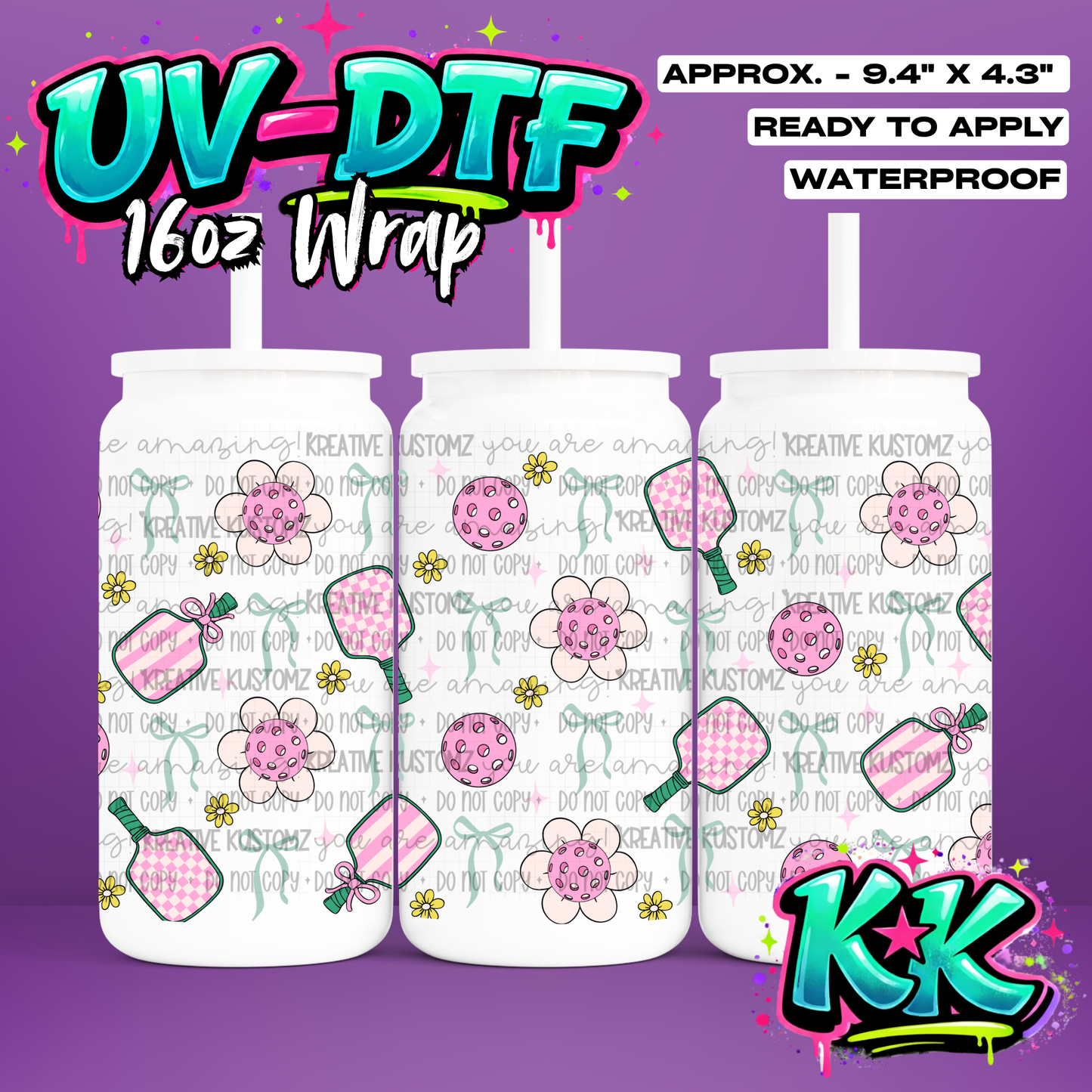 6935 | UV DTF Cup Wrap for 16oz Libbey Glass