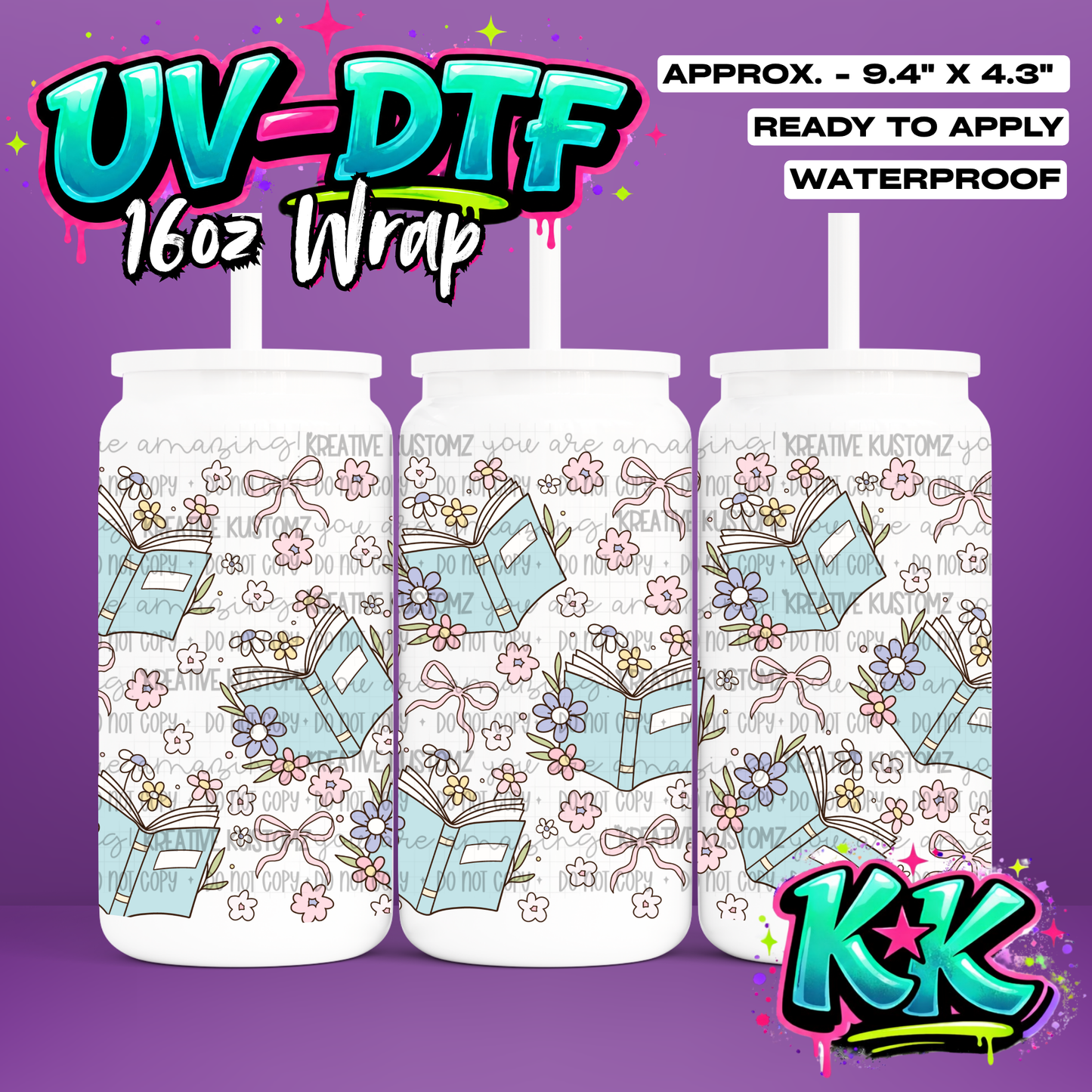 6937 | UV DTF Cup Wrap for 16oz Libbey Glass