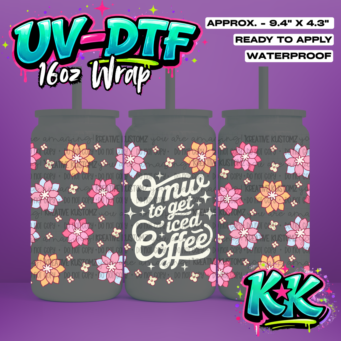 6940 | UV DTF Cup Wrap for 16oz Libbey Glass