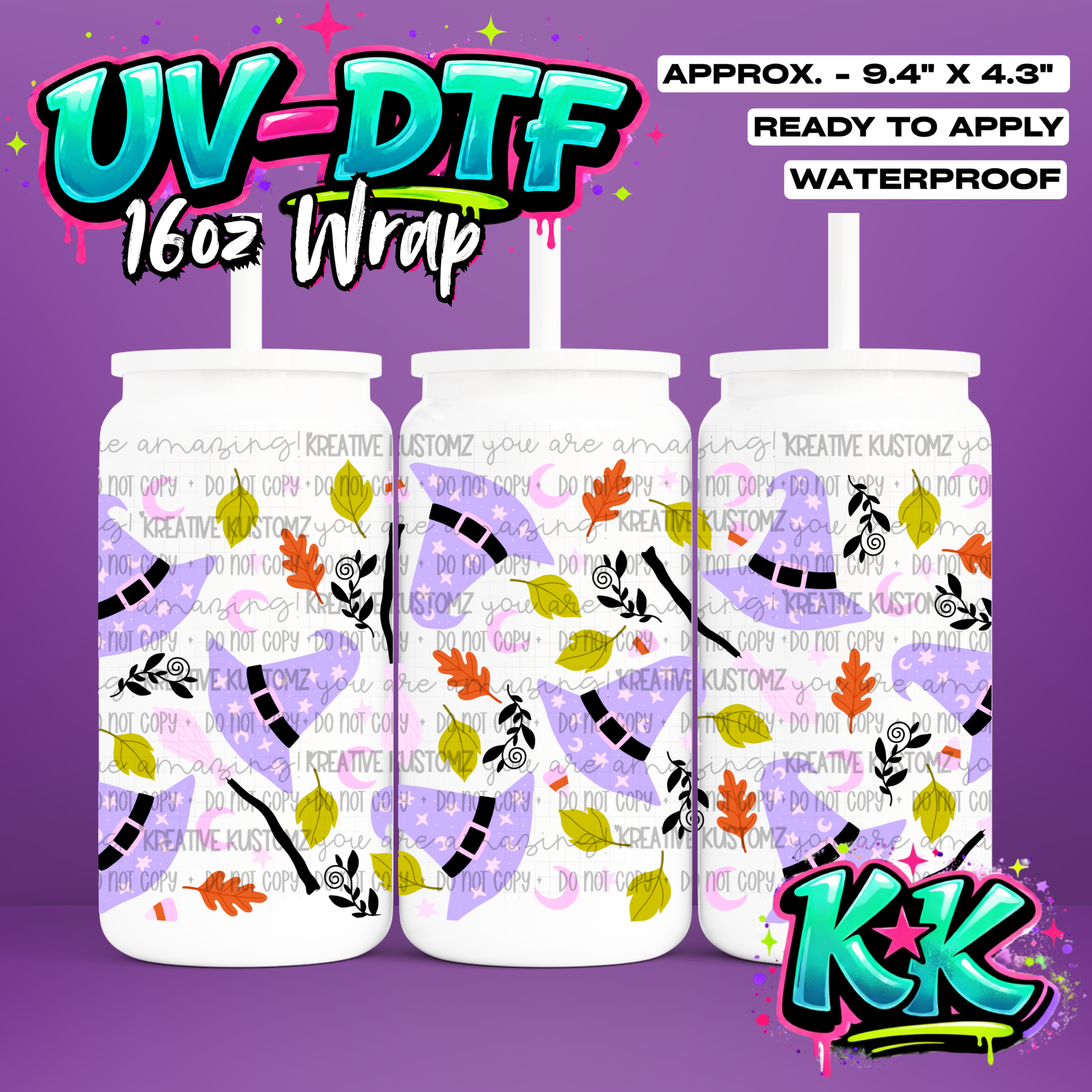 6944 | UV DTF Cup Wrap for 16oz Libbey Glass