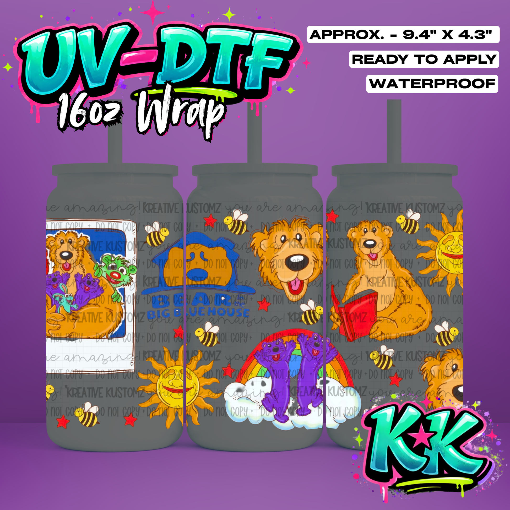 6948 | UV DTF Cup Wrap for 16oz Libbey Glass
