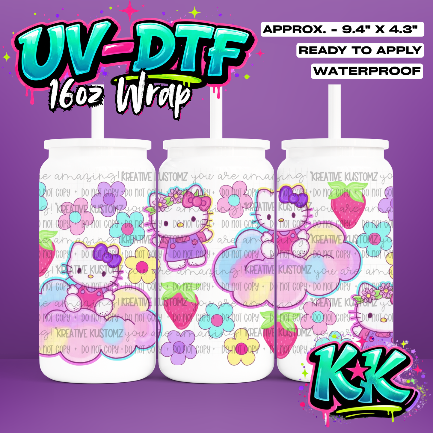 6949 | UV DTF Cup Wrap for 16oz Libbey Glass
