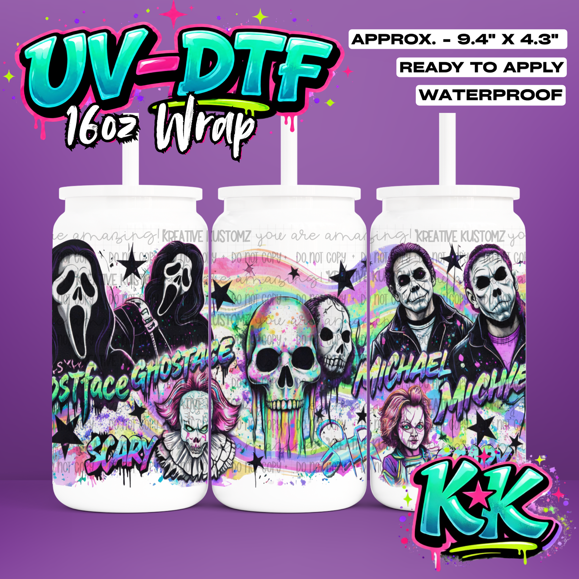 6953 | UV DTF Cup Wrap for 16oz Libbey Glass
