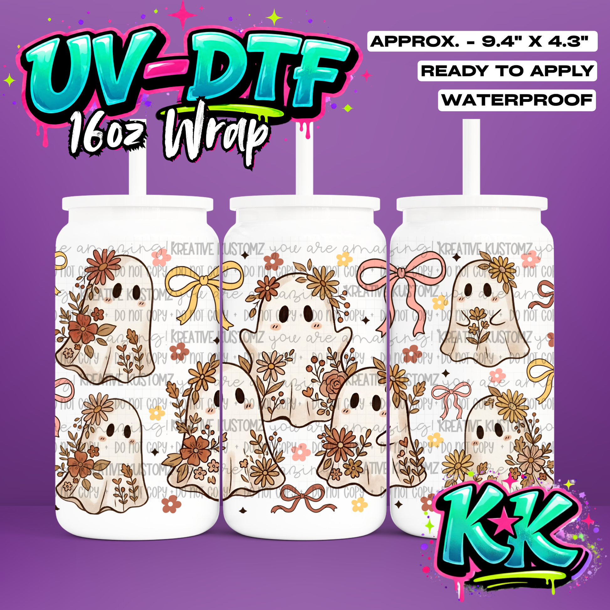 6956 | UV DTF Cup Wrap for 16oz Libbey Glass