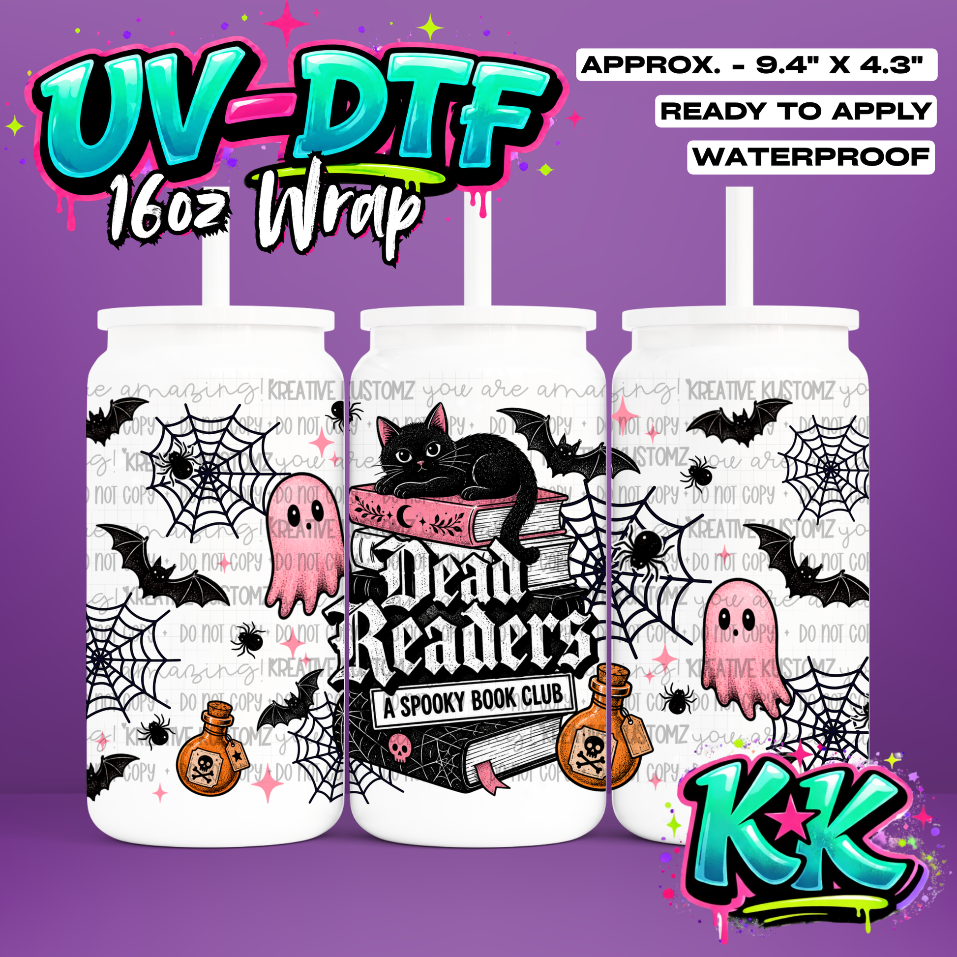 6957 | UV DTF Cup Wrap for 16oz Libbey Glass