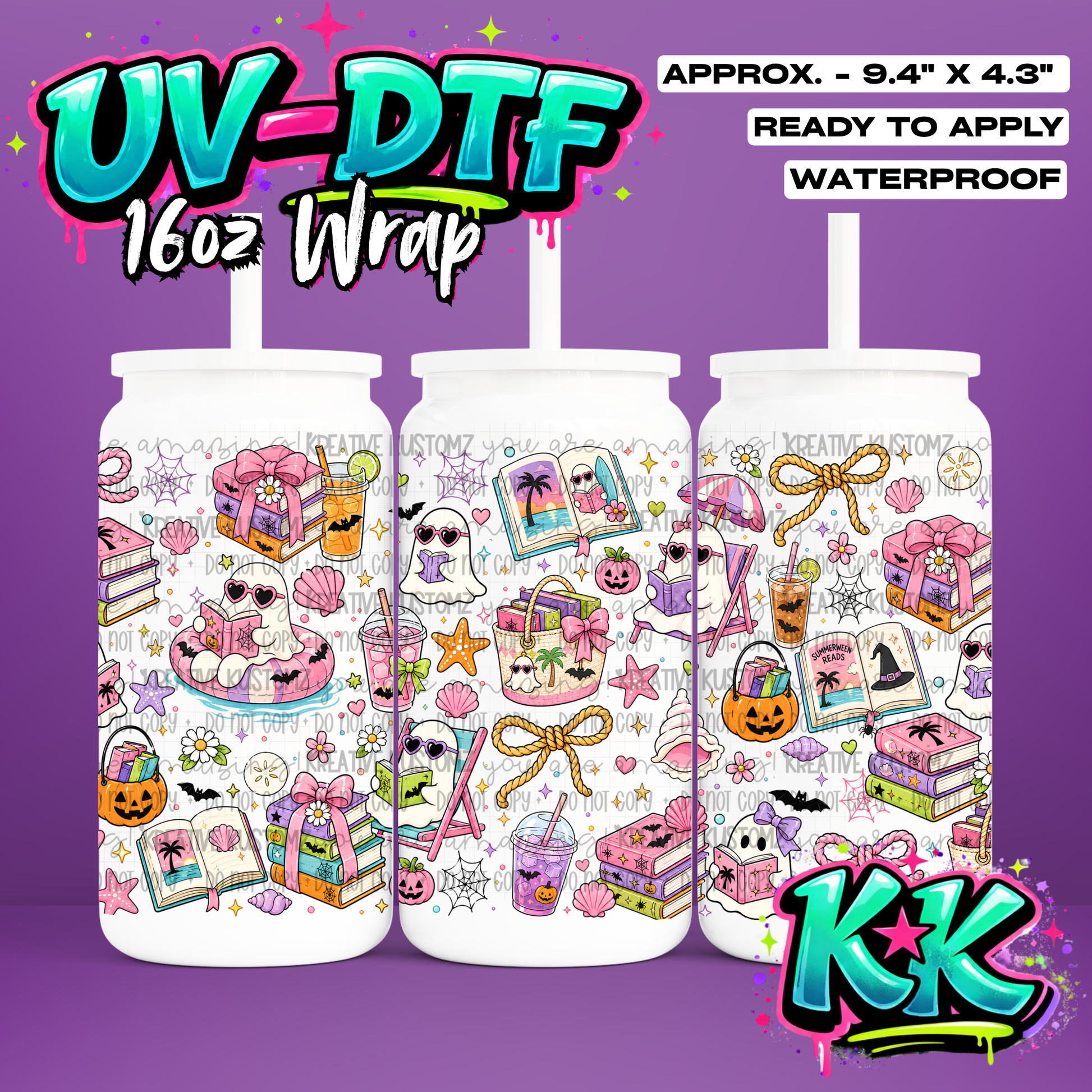 6963 | UV DTF Cup Wrap for 16oz Libbey Glass