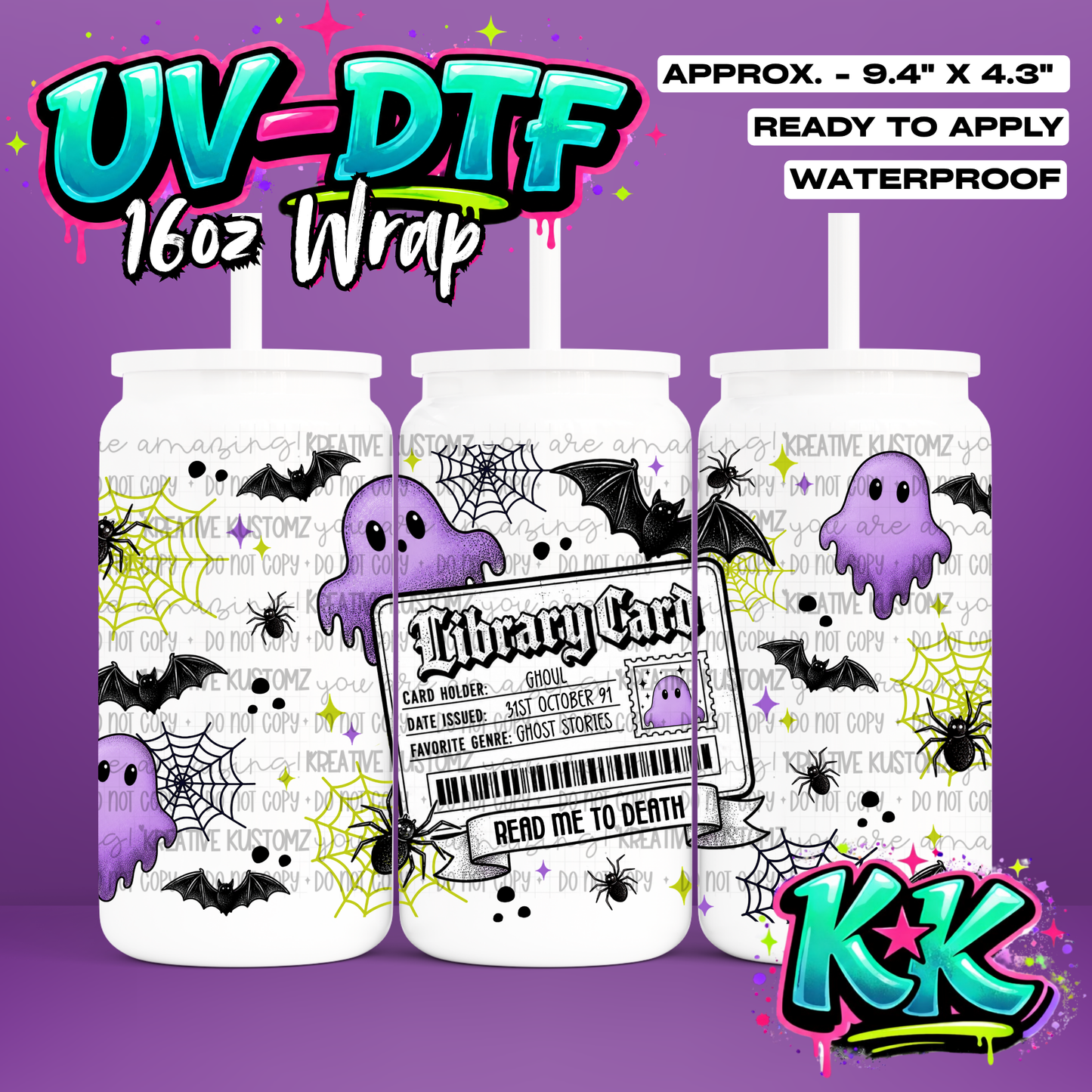6965 | UV DTF Cup Wrap for 16oz Libbey Glass
